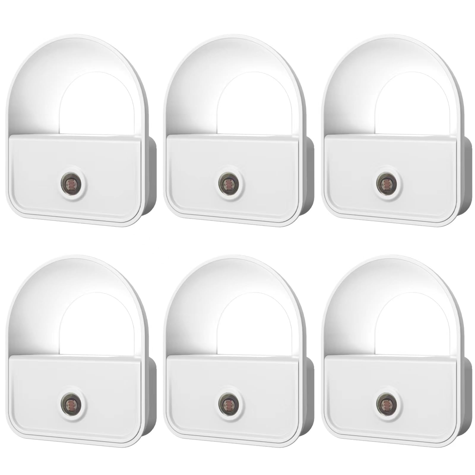 Yrwxzyo Night Light, Led Nightlights With Smart Dusk To Dawn Sensor, Suitable For Bedroom, Bathroom, Hallway, Kitchen, Stairs, Kids, 6 Pack, White Light