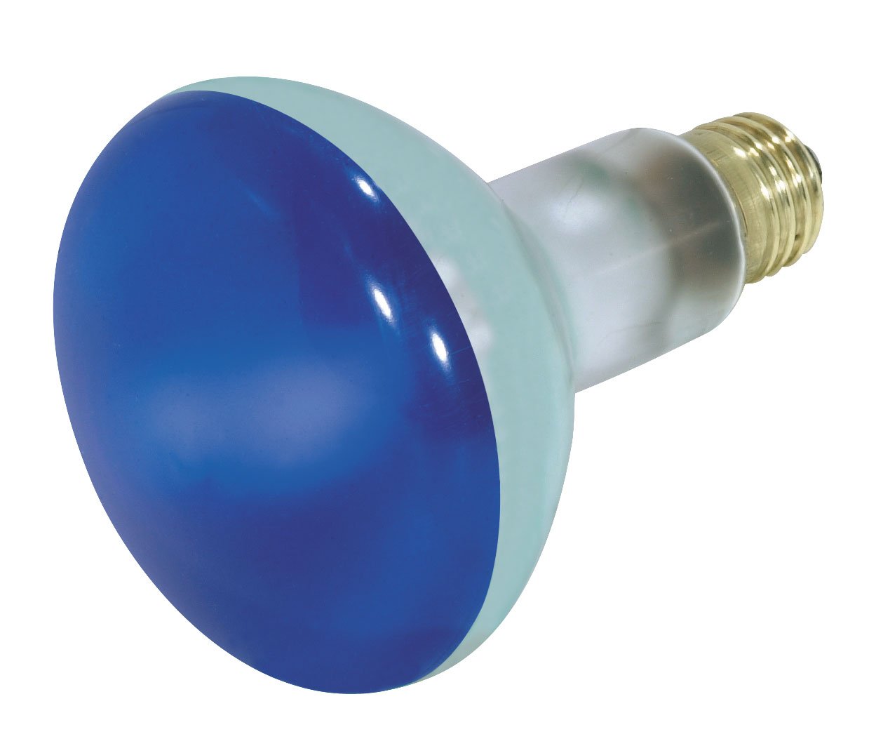 Satco S3228 BR30 Incandescent Light Bulb 75 Watt 130 Volt Glass Blue