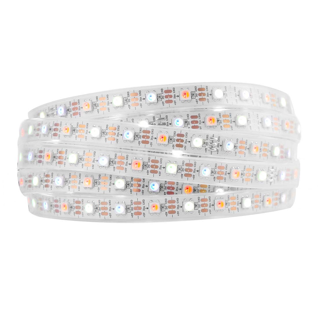 Btf-Lighting Sk6812 Rgbw Led Strip 16.4Ft 300Leds Ip67 White Pcb Rgb+Warm White