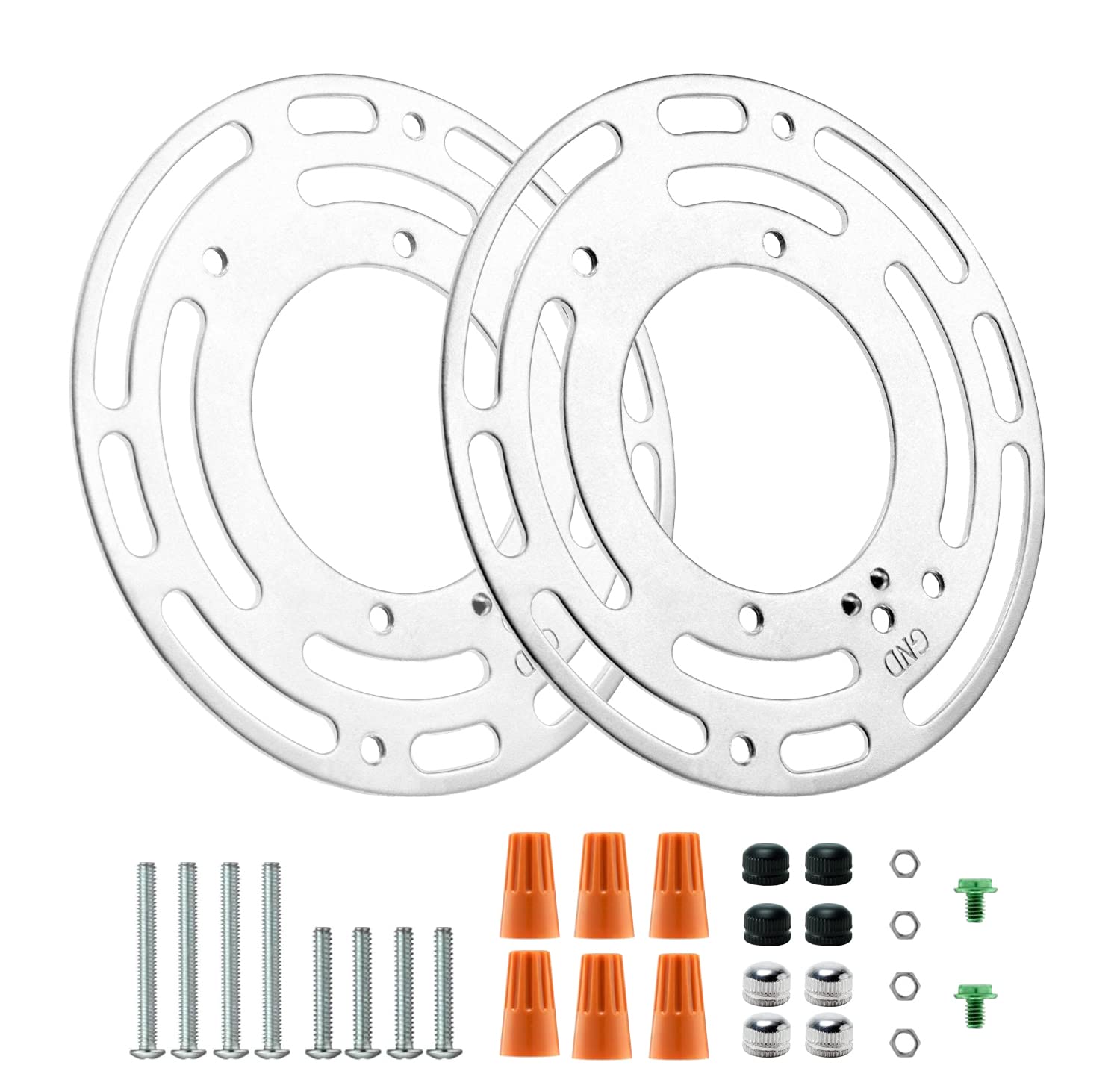 Armiika 2 Pack Universal Light Fixture Mounting Bracket, 4 Inches Diameter Steel Round Light Crossbar, Mounting Bracket For Wall Light, Ceiling Light, Chandelier