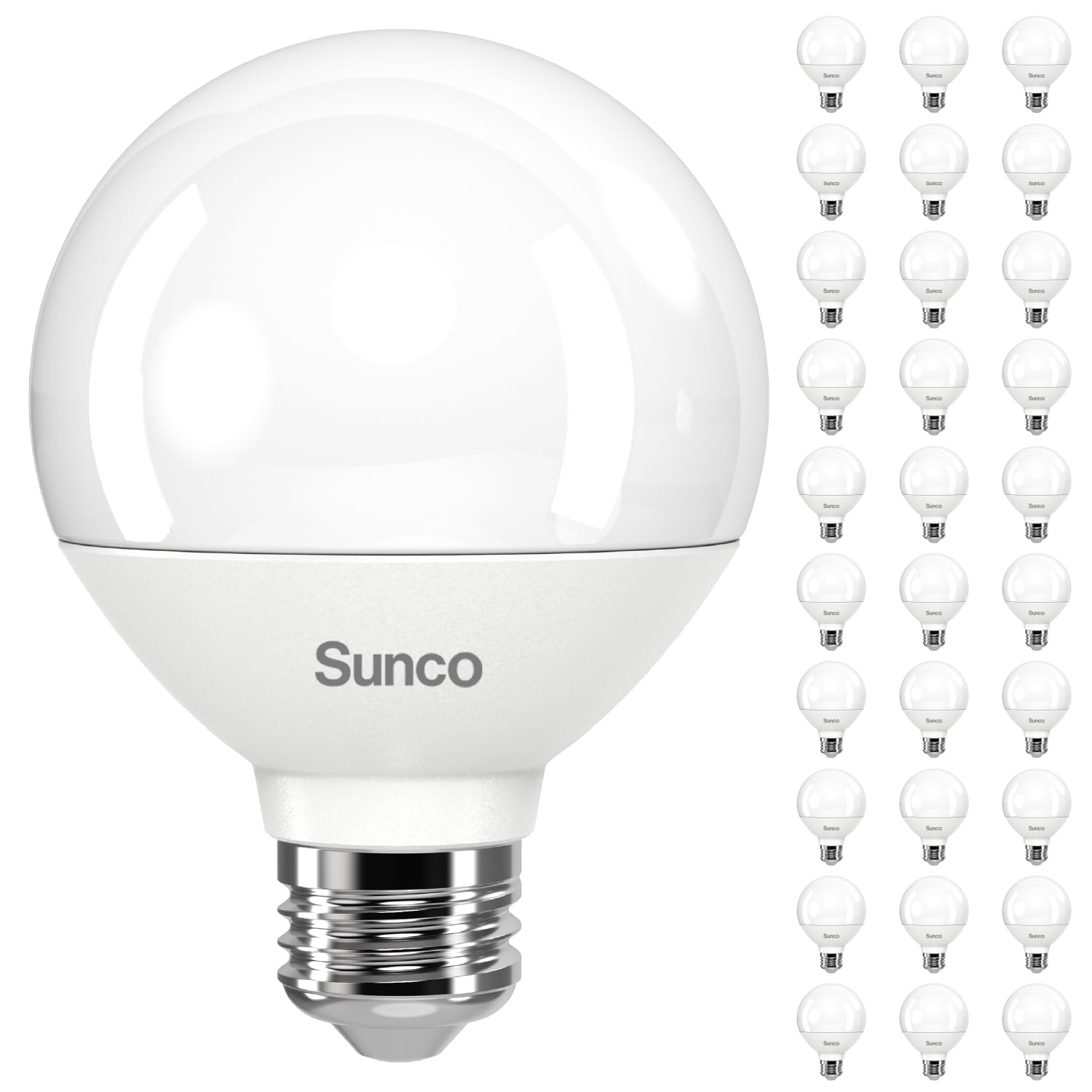Sunco 30 Pack G25 LED Light Bulbs, Globe Vanity Lights for Bathroom High Output, 1000 LM, 11W (100W Equivalent), 4000K Cool Whit