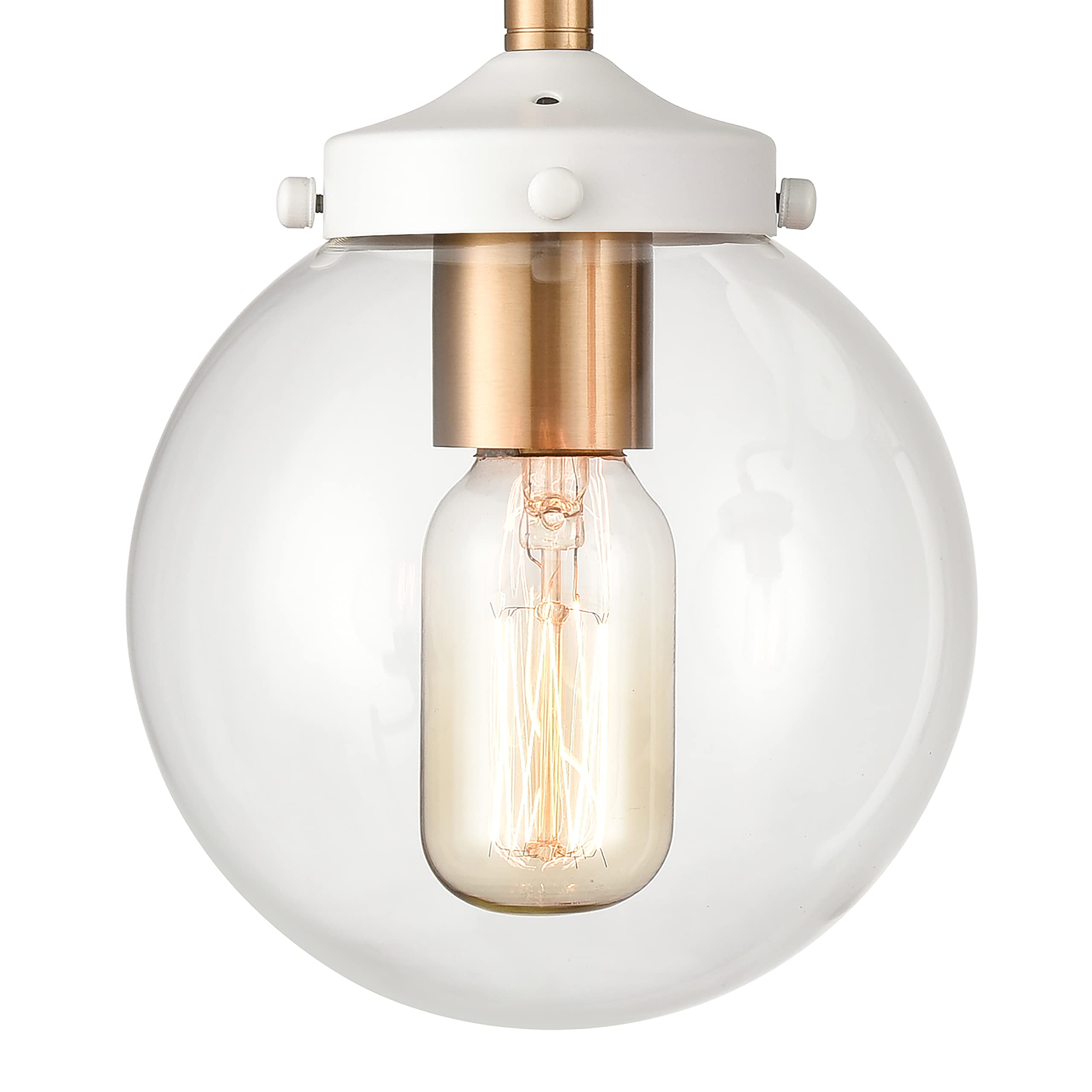 Elk Home Boudreaux 2-Light Vanity Light, Matte White Finish, Modern Style With Clear Glass