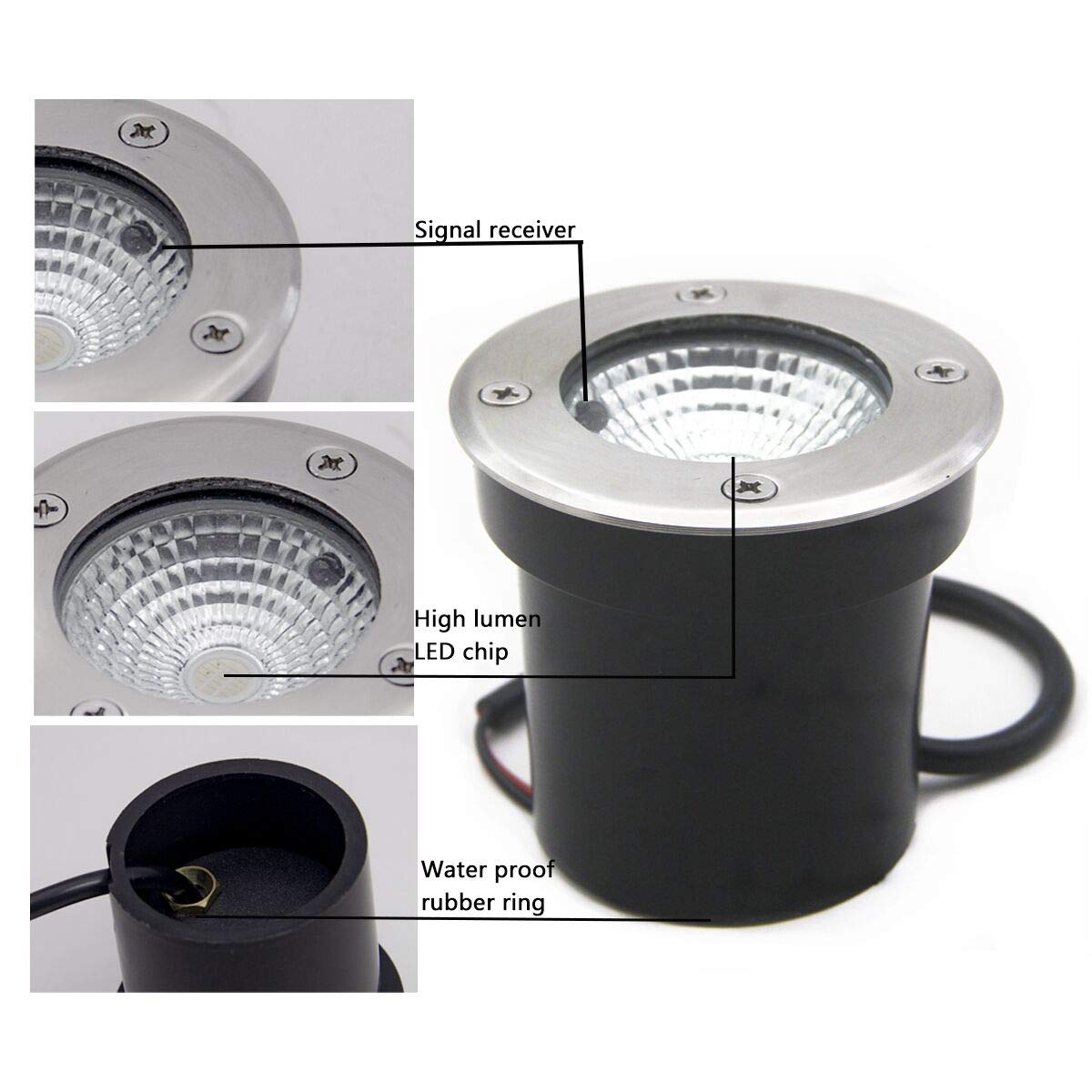 Aledeco 4 Pack Rgb Led In-Ground Landscape Lights, Waterproof Ip67 For Garden And Yard