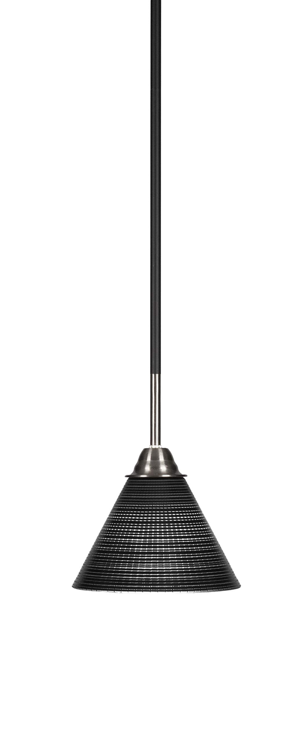 Toltec Lighting Paramount 1 Light Mini Pendant In Matte Black & Brushed Nickel (3401-Mbbn-4059)