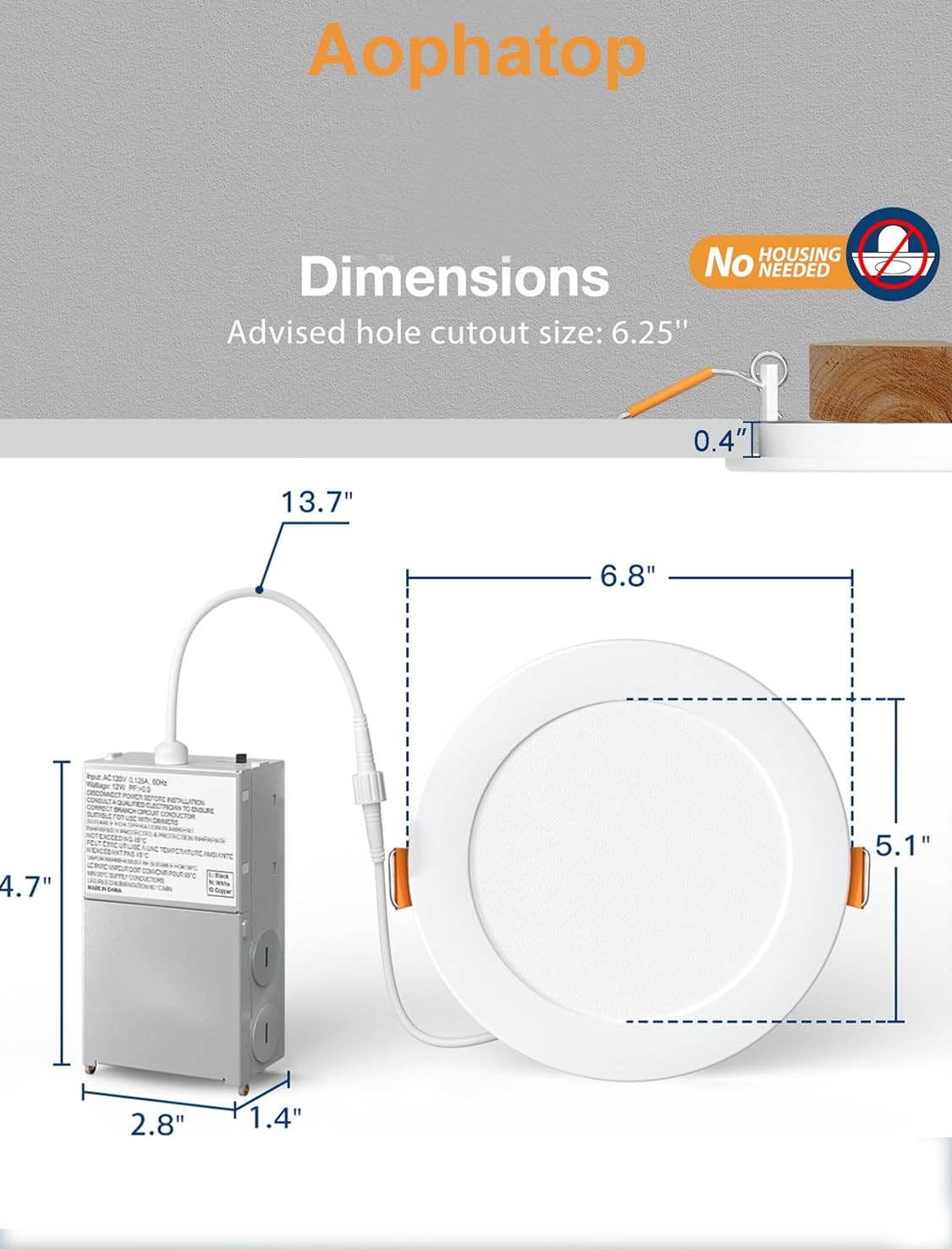 Aophatop 20 Pack Recessed Lighting 6 Inch 6000K Daylight Ultra-Thin Recessed Lighting With Junction Box  1080Lm Brightness Can Lights12W Eqv 110W Can-reduceer Downlight. (6000K  20Pack)