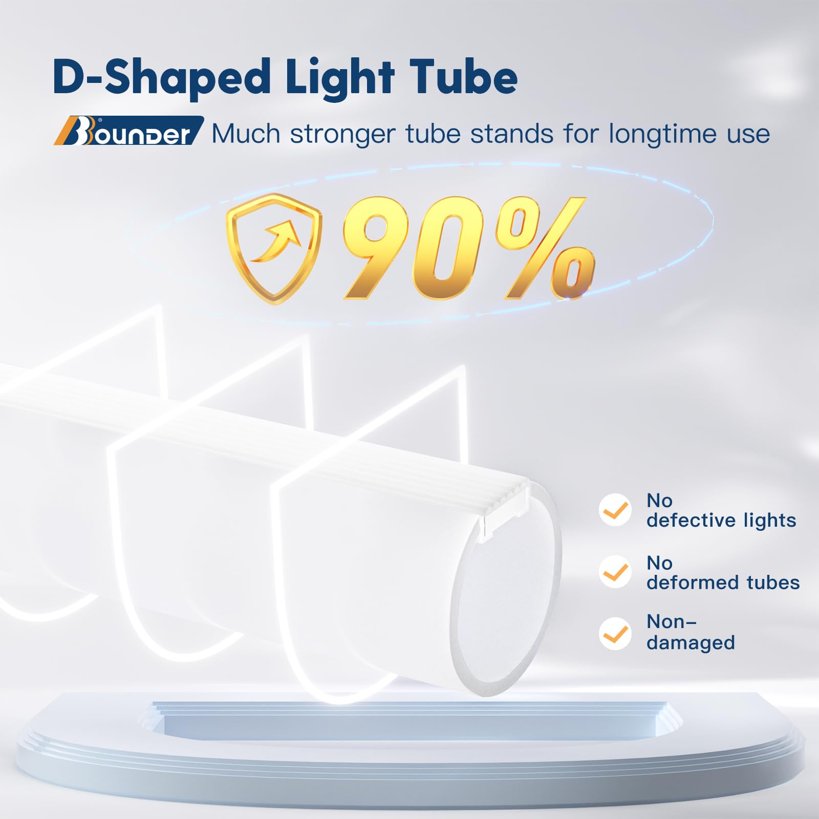 Bbounder 10 Pack Linkable Led Utility Shop Light, 4400 Lm, Super Bright 6500K Cool Daylight, 4 Ft Integrated Fixture For Garage,