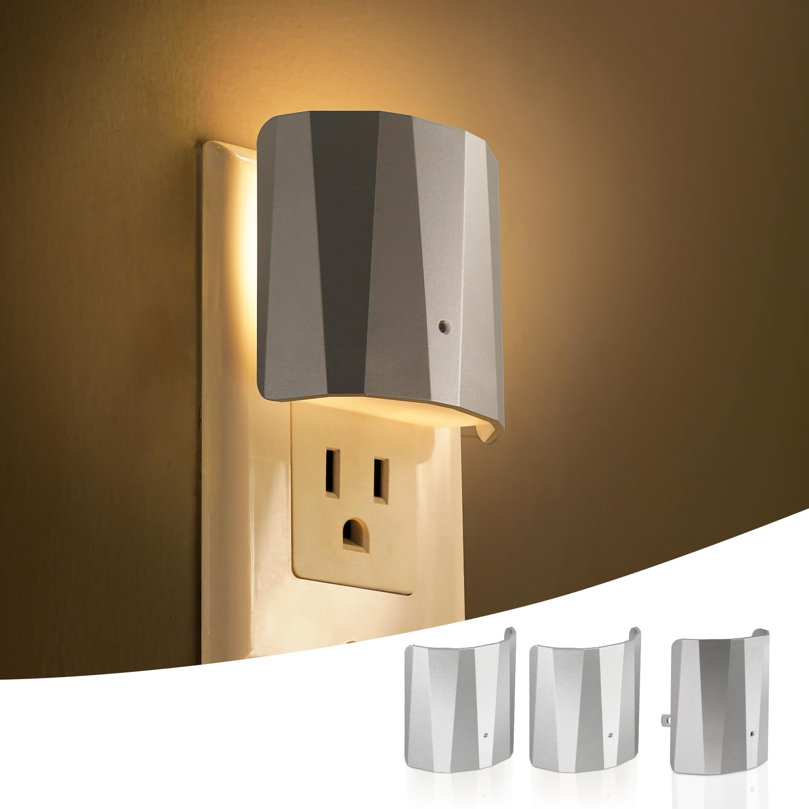 Dawnrise Plug in Night Lights for Wall,Dawn to Dusk Night Light with 3000 K/5 Lm,Decorative Nightlights for Bedroom,Kids Room,Ha
