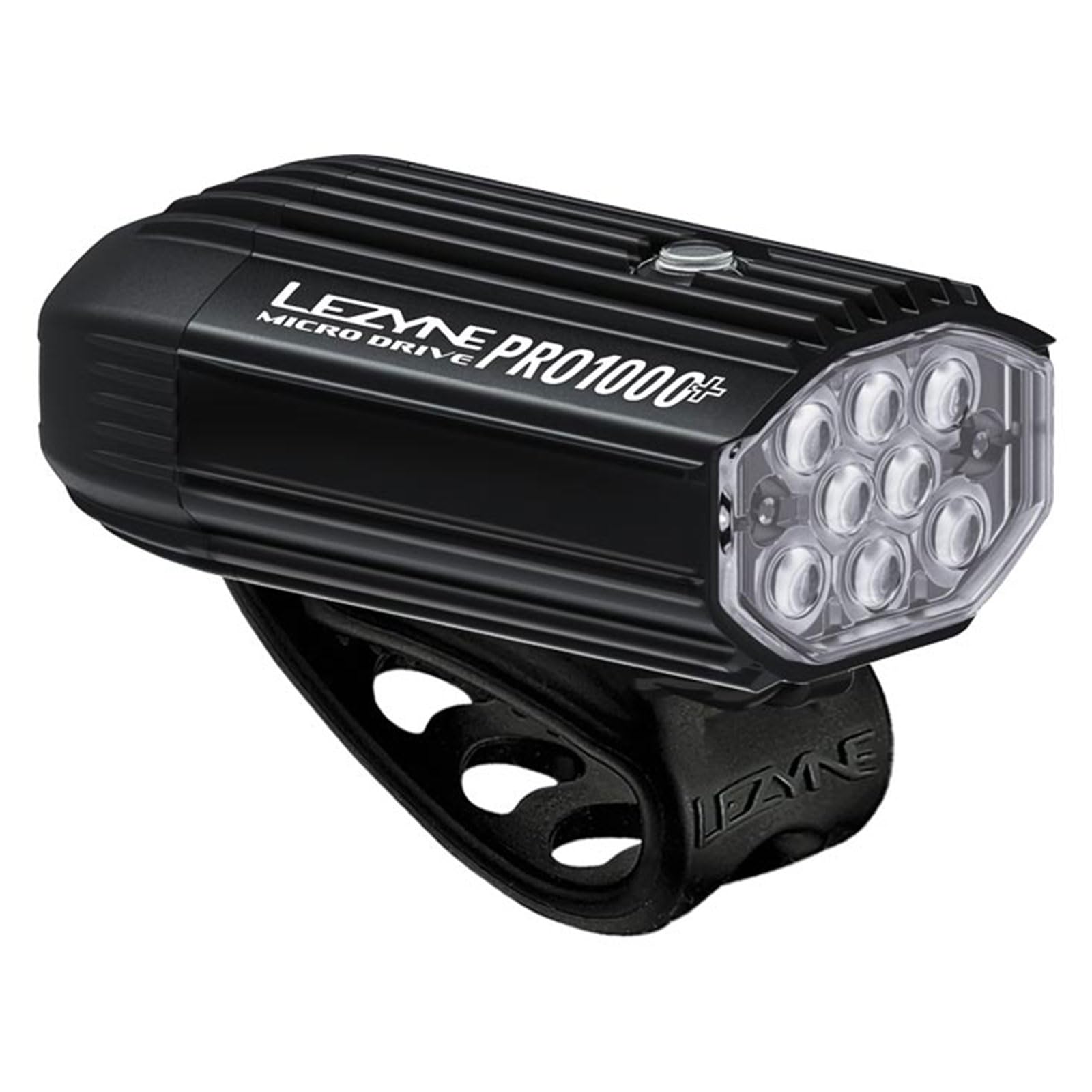 LEZYNE Micro Drive Pro 1000+ Bicycle Front Light, USB Rechargeable, 1000 Lumens, IPX7, Black Satin, Model 1-LED-25F-V337