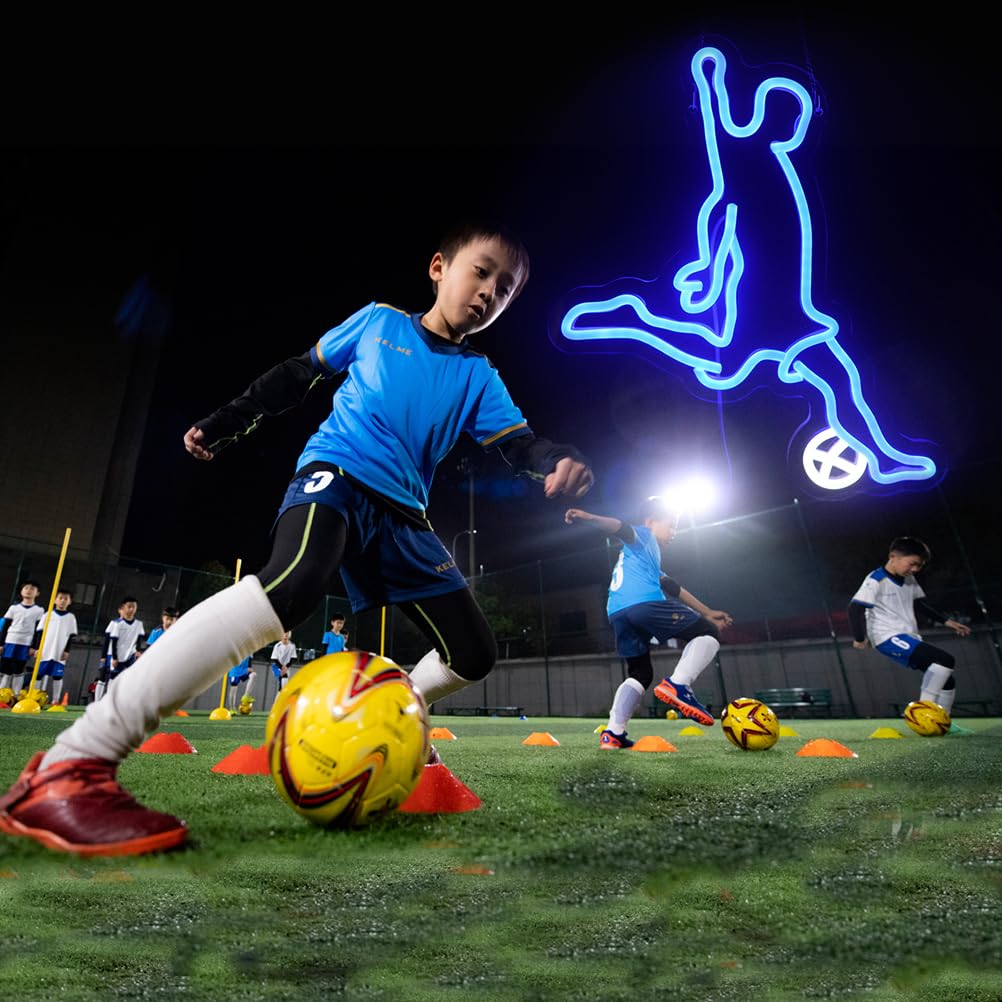 Football Lover Neon Sign  Soccer Sport Neon Light Sign  Football Club Lights  Led Light Up Signs For Football Team Dormitory Man Cave  Bedroom Game Room Wall Art Decorations Christmas Birthday Gifts