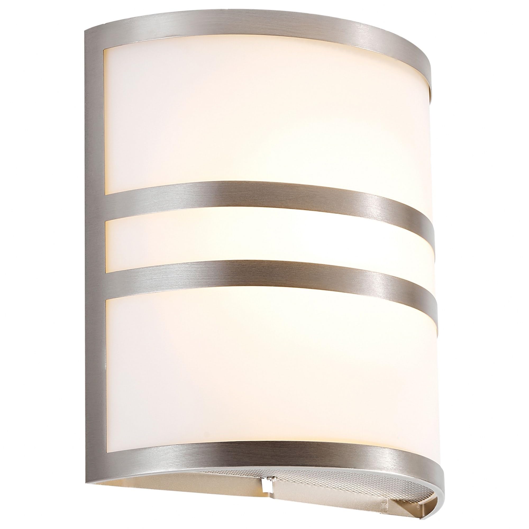 Access Lighting 20440-BS/OPL Artemis ADA Dual Band Wall Fixture, Brushed Steel Finish with Opal Glass Shade