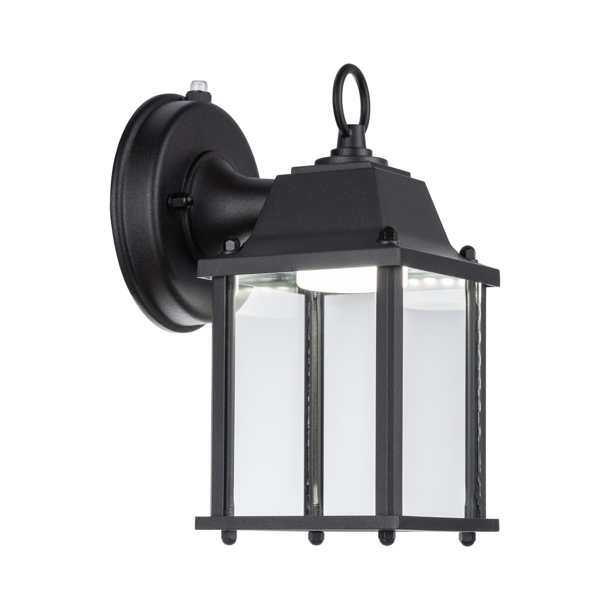 LIT-PaTH Outdoor Wall Lantern, LED 3000K Warm White, 9.5W, 800 Lumen, Aluminum, 2-Pack, Black, Model LT-WL013