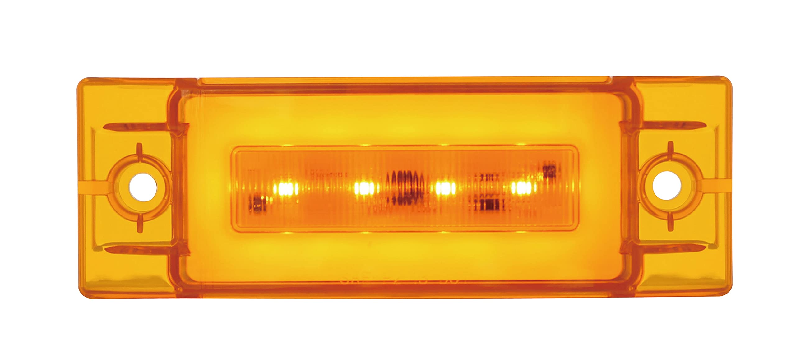 United Pacific 36976 16 Led Rectangular Clearance/Marker Light - Glo Light - Amber Led/Amber Lens, 1 Pack