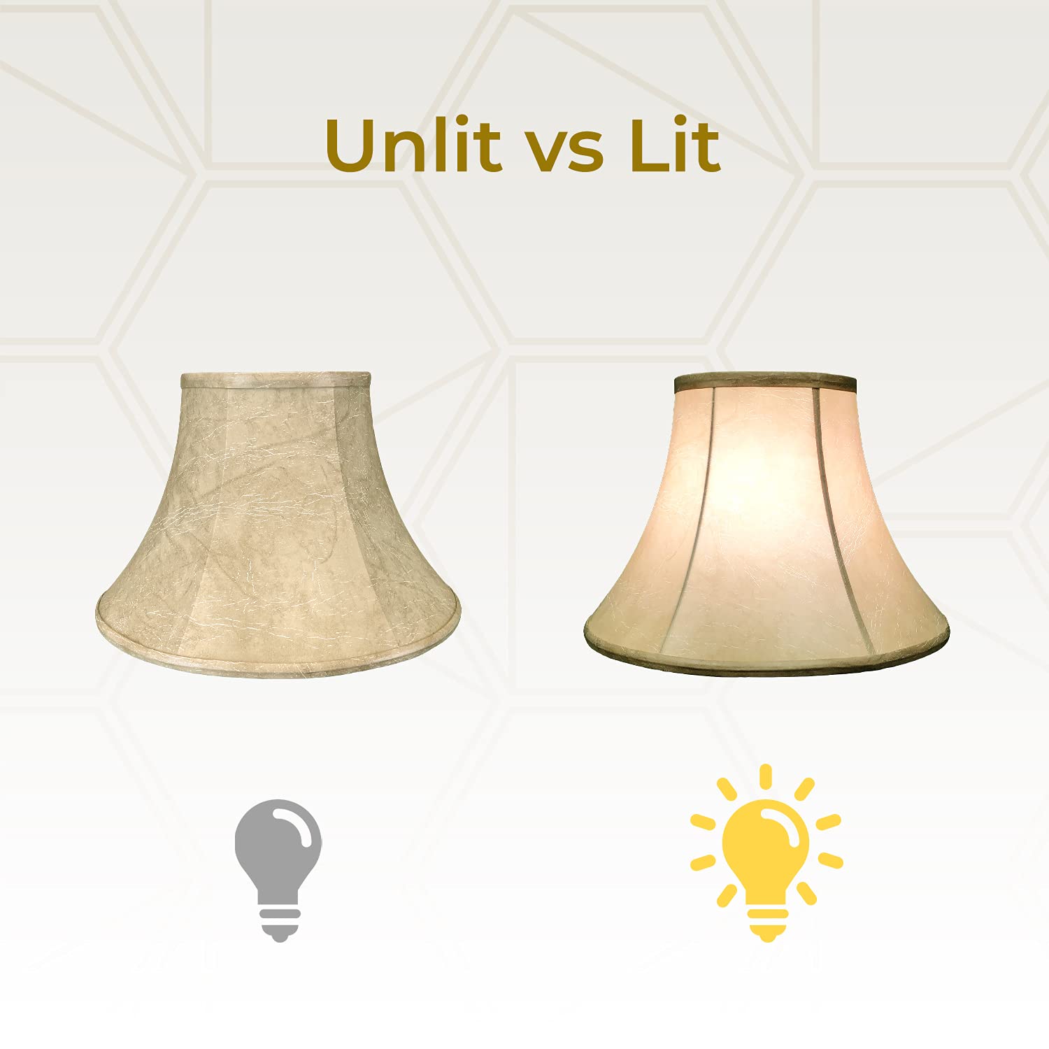 Royal Designs Shallow Bell Basic Lamp Shade, Mouton, 9 X 18 X 12