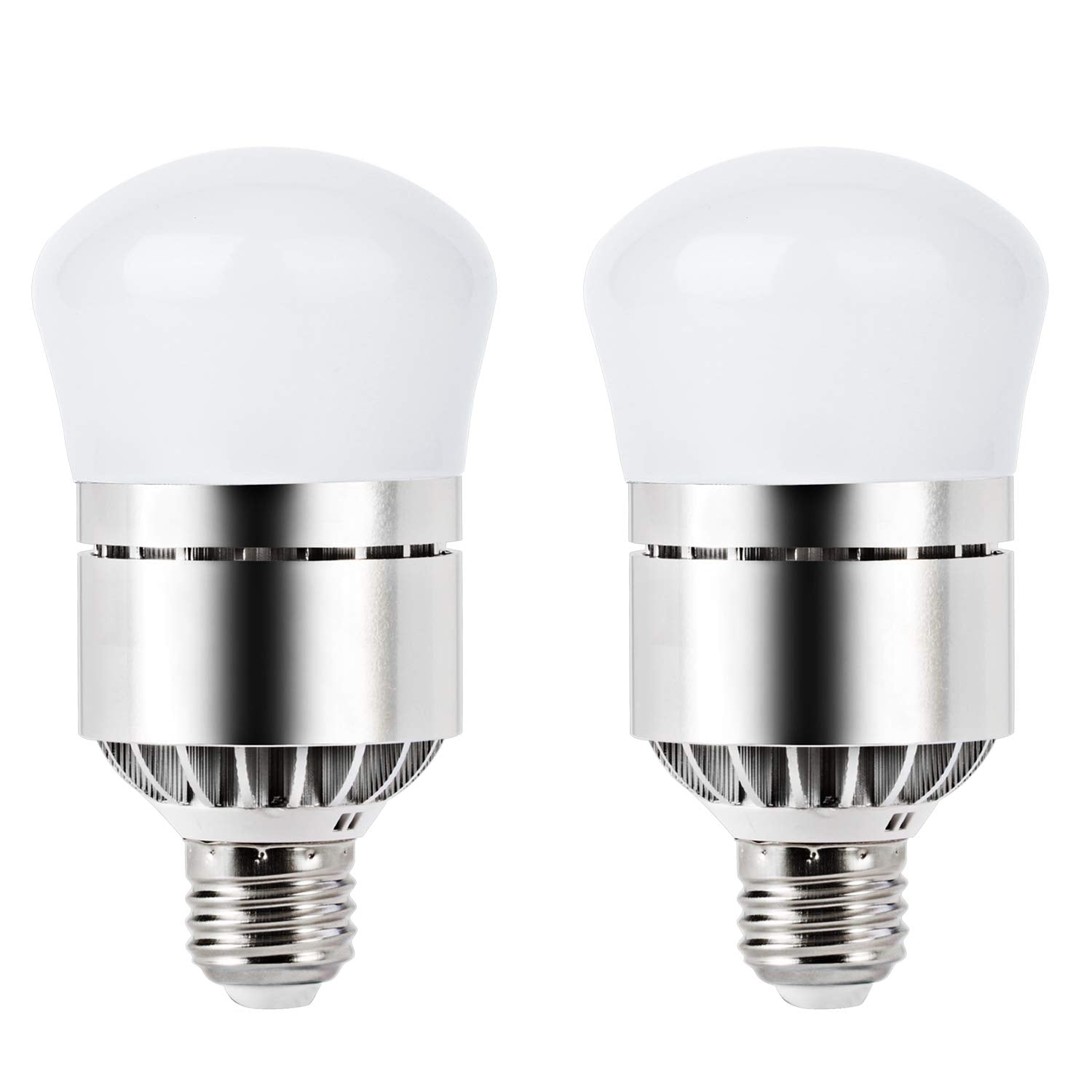 Vgogfly 12W Dusk to Dawn Light Bulb, 2 Pack, Warm White, Aluminum, Model 12W-2Pack