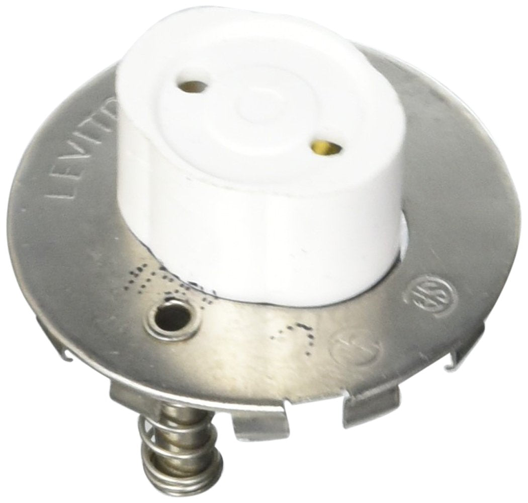 Leviton Medium Base Bi-Pin Fluorescent Lampholder, Model 13518, White, Viton Material