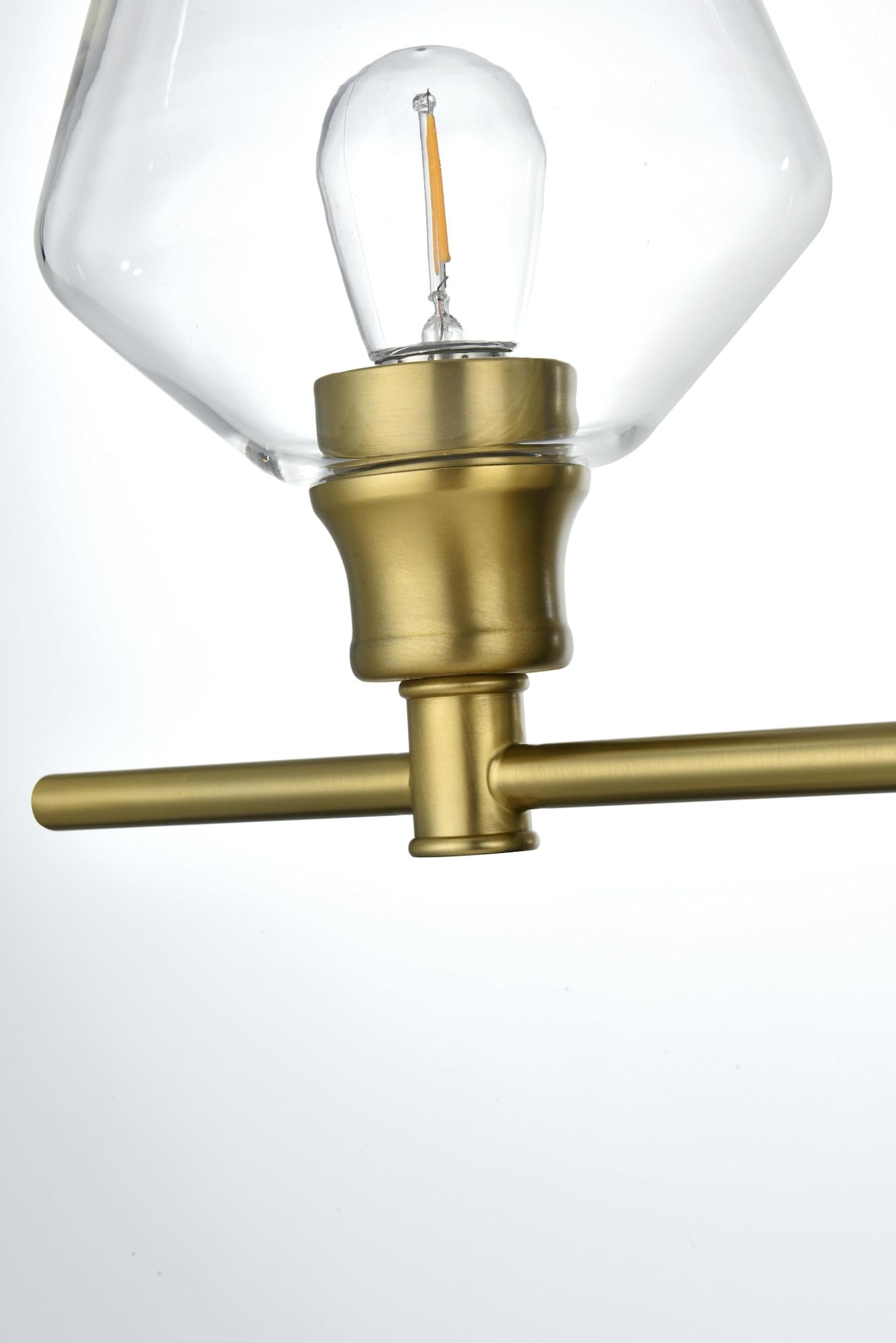 Living District Gene 4-Light Metal Wall Sconce in Chrome and Clear Glass