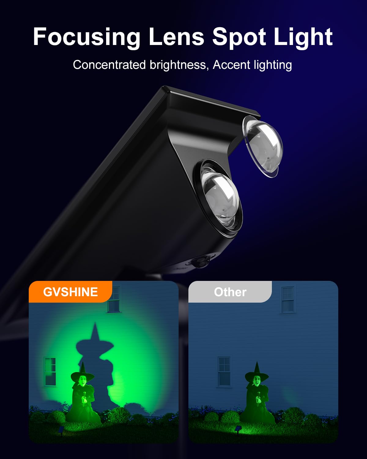 GVSHINE 6 Pack Solar Power Spot Lights LED Waterproof Dusk to Dawn Landscape Lighting, Warm White, Model GV0529