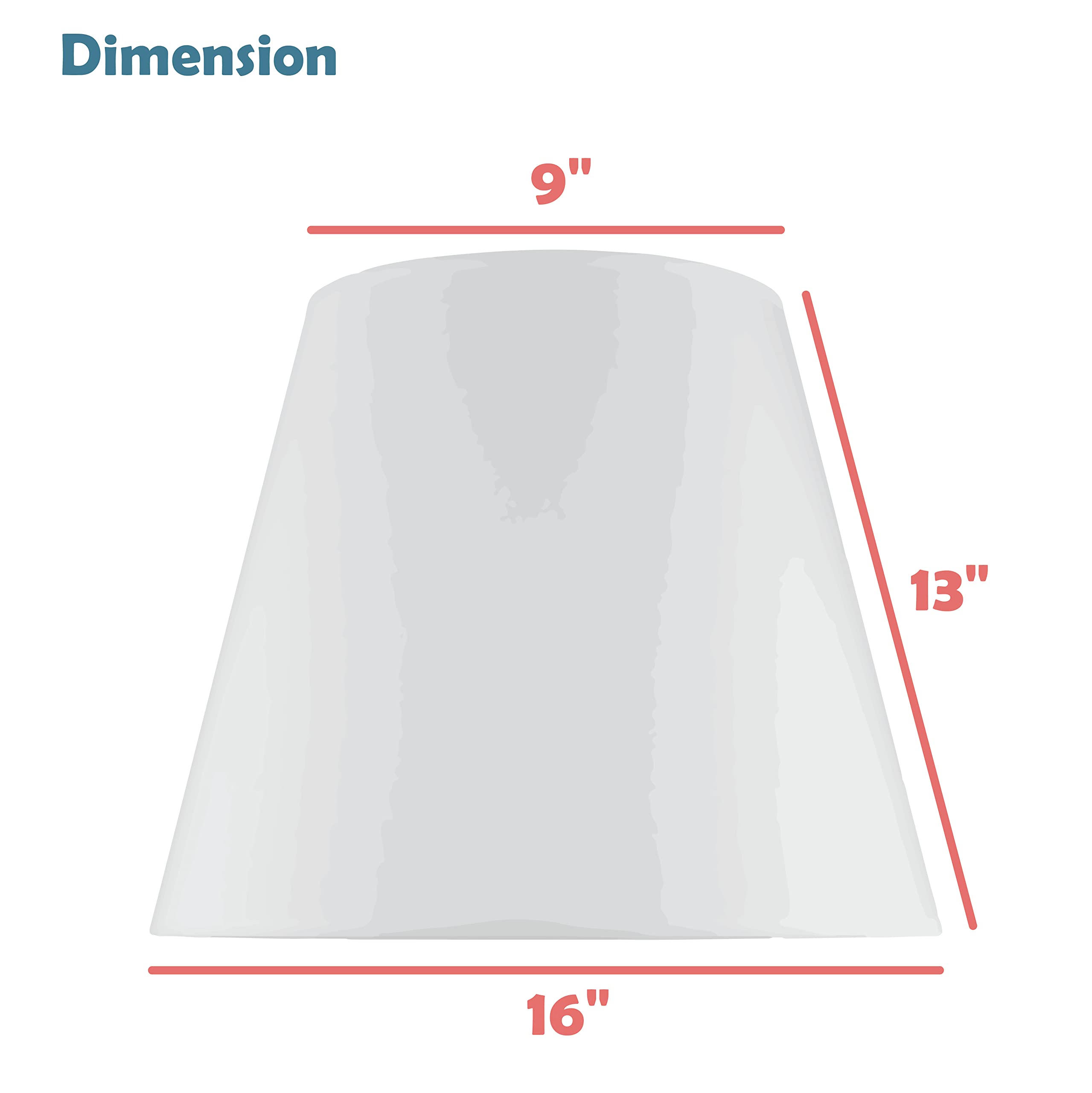 Aspen Creative 32085, Empire Spider Lamp Shade, Dark Brown, 9&quot; Top X 16&quot; Bottom X 13&quot; Slant Height