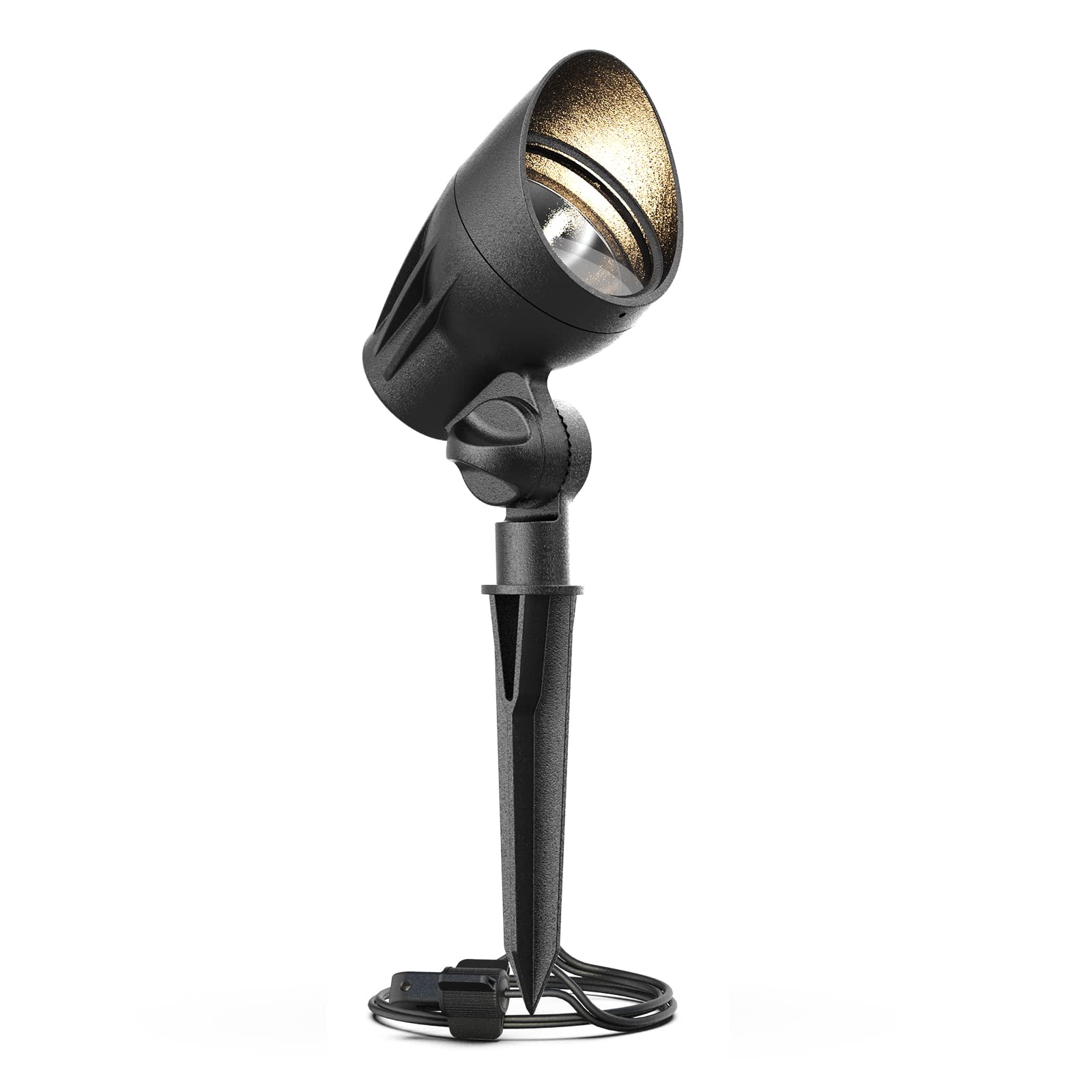 GOODSMANN Low Voltage Landscape Spotlights 50W Outdoor Flood Light 3000K Warm White Metal Black 1 Pack Model 9920-9601-01