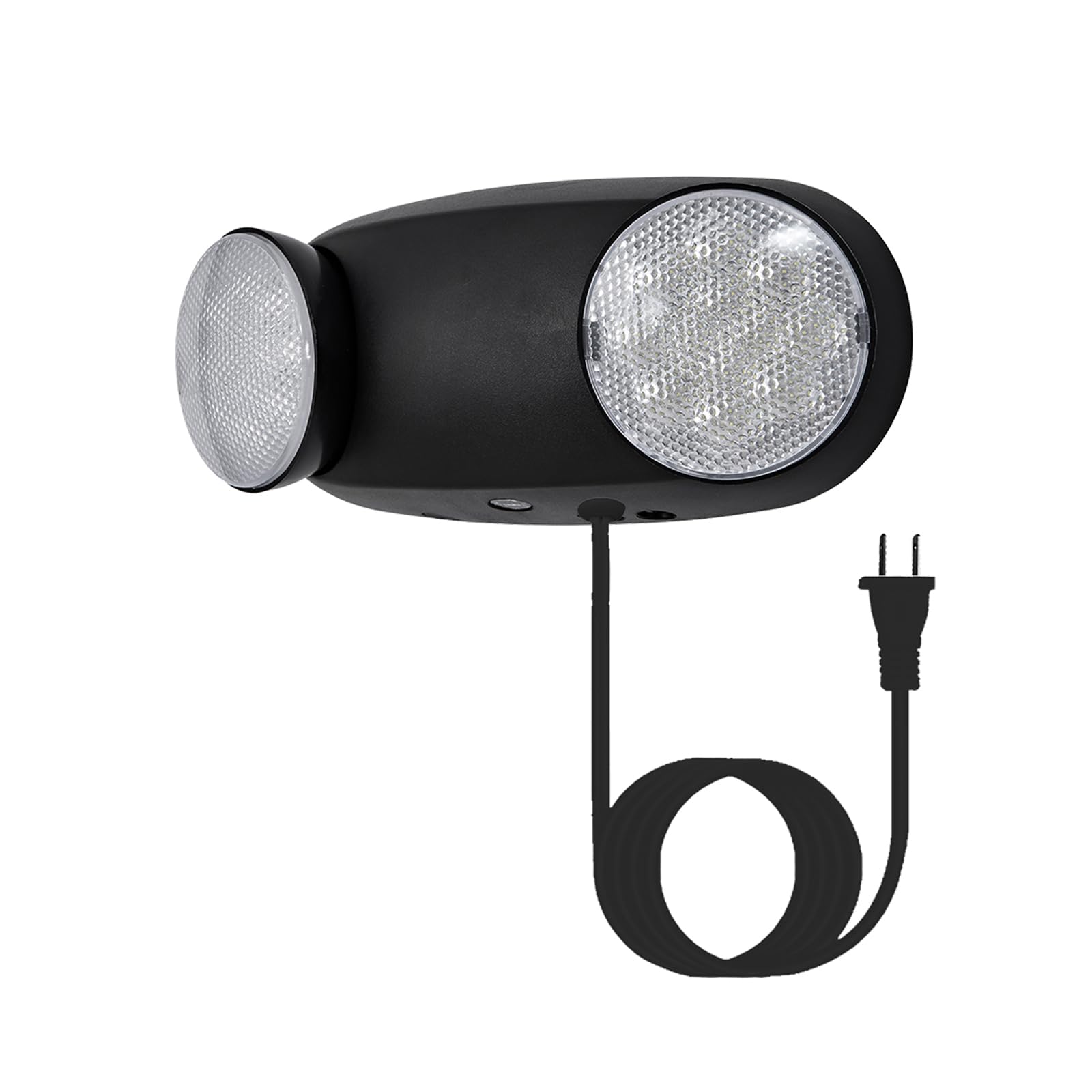 Tanlux Led Emergency Lights With Battery Backup  Commercial Emergency Light Fixtures For Business Home Power Failure Emergency Exit Sign Lighting With 1.0 Meter Plug In Cord Ac120V Input  Black