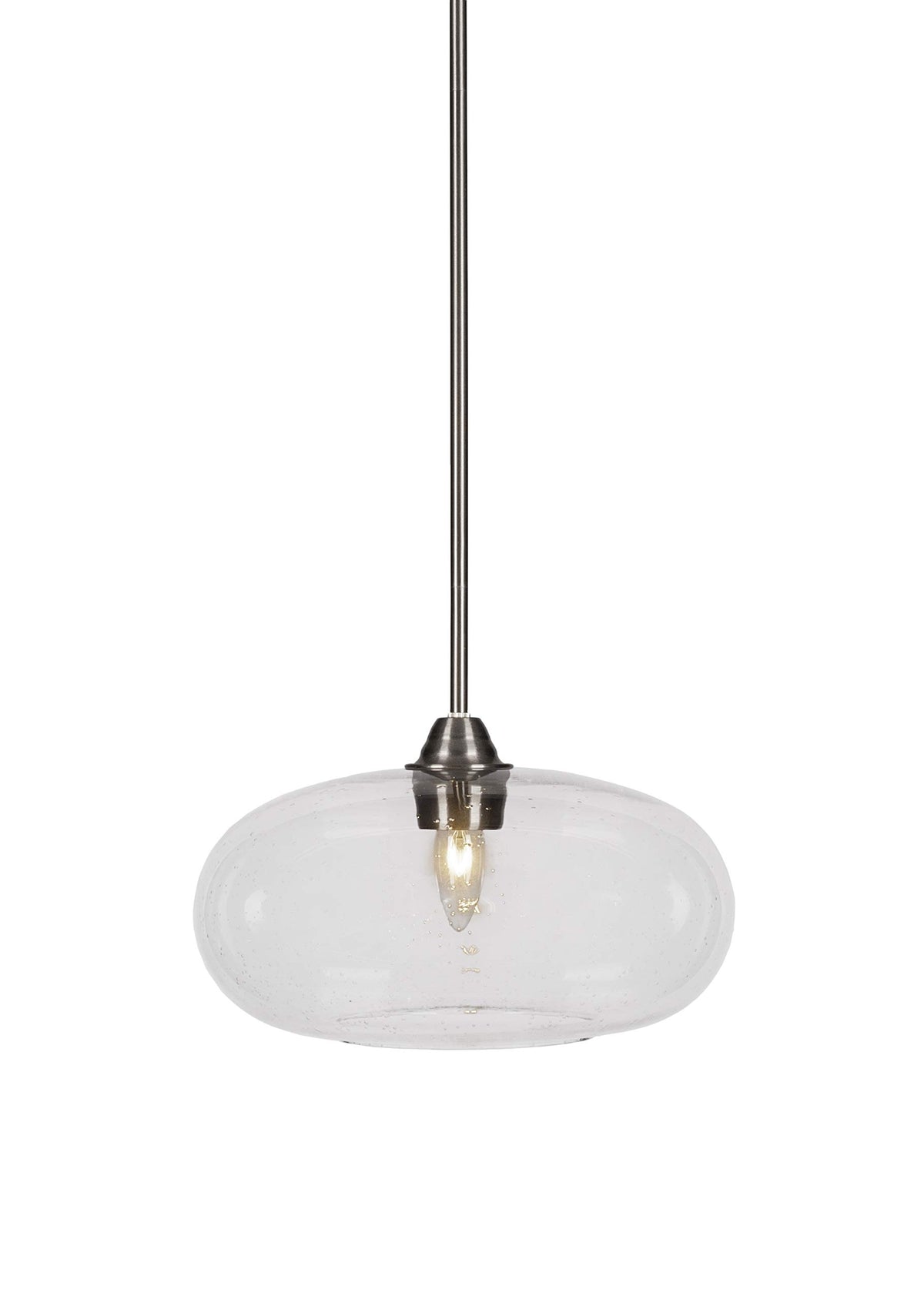 Toltec Lighting Paramount 1 Light Pendant in Brushed Nickel (3401-BN-206)