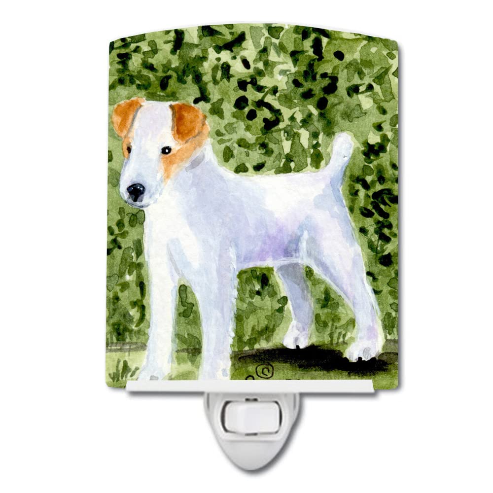 Caroline'S Treasures Ss8734Cnl Jack Russell Terrier Ceramic Night Light Compact, Ul-Certified, Ideal For Bedroom, Bathroom, Nursery, Hallway, Kitchen, 6X4X3, Multicolor