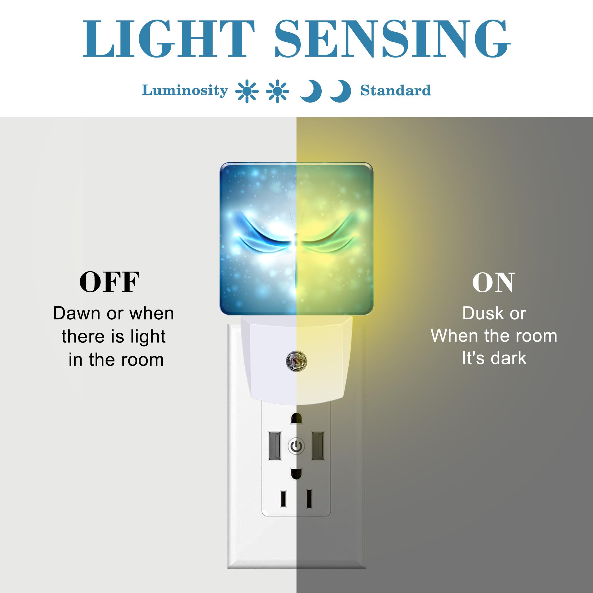 Uiaoiais Night Light Plug Into Wall Shiny Blue Abstract Dragonfly Night Light With Dusk To Dawn Sensor For Kid Girls Boys Women