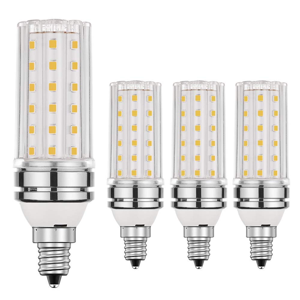 Bogao E12 Led Bulb, 12W Warm White 3000K Led Bulbs, 80 Watt Light Bulbs Equivalent, E12 Screw Base,900 Lumens Led Lights (4 Pack