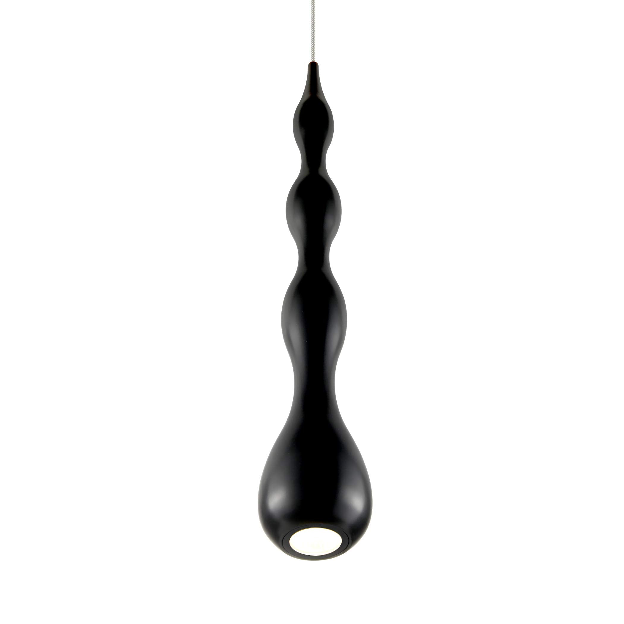 VONN Pendant Lighting Fixture, 5in Integrated LED, Black Aluminum, 5.25inL x 5.25inW x 81inH, Model VMP24510BL