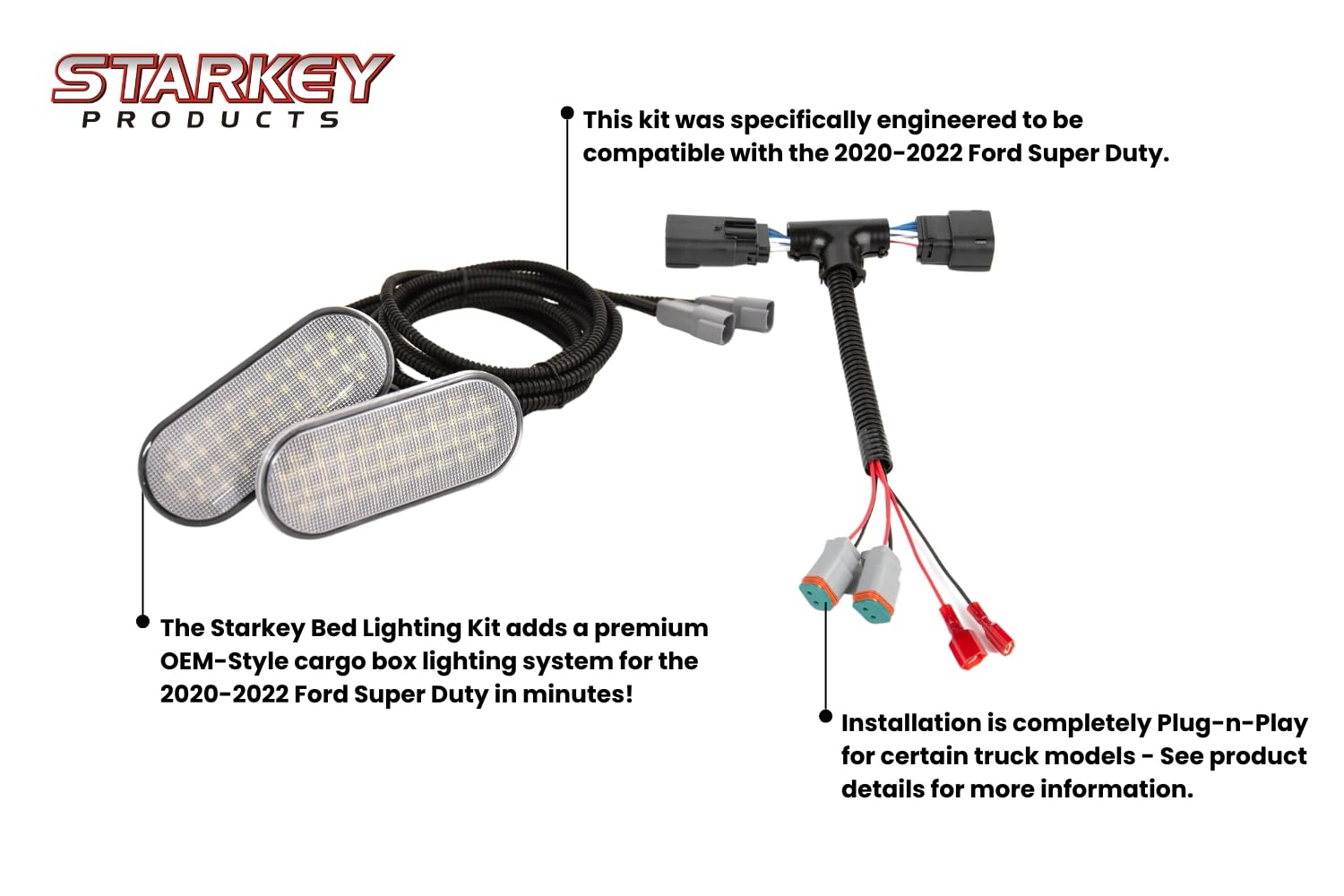 Starkey Products Oem-Style Bed Lighting Kit - Truck Bed Lights - Compatible With Ford Super Duty F250, F350, F450-2020-2022 Model Years