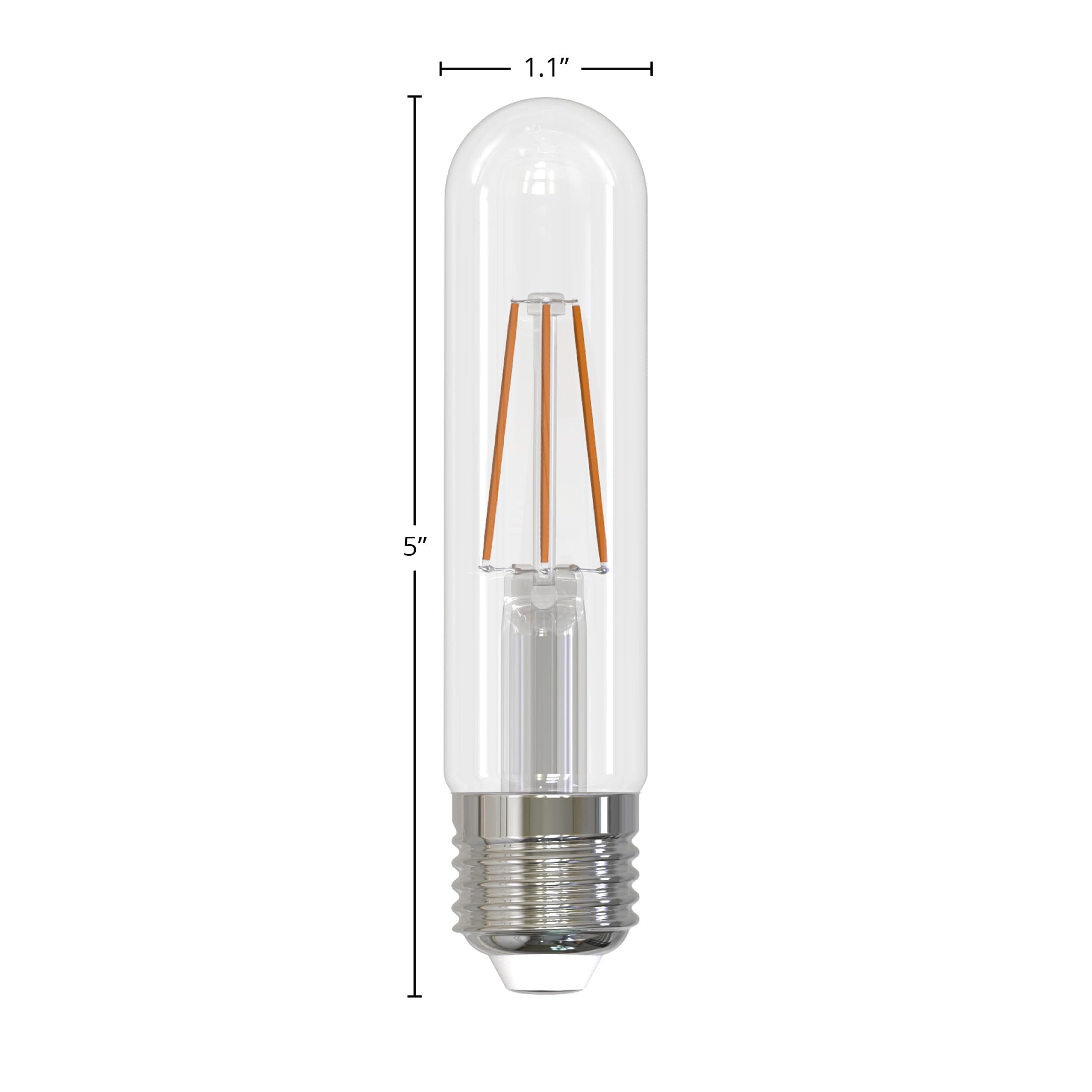 Bulbrite 3 Watt LED T9 Clear Decorative Light Bulb, Medium (E26) Base, 2700K, Glass