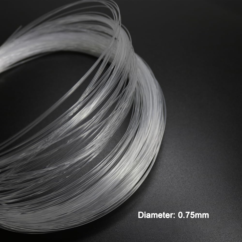 Azimom 50Pcs*13.1Ft Pmma Plastic Fiber Optic Strands End Glow 0.75Mm/ 0.03In Optical Fiber Cable Roll For Star Sky Ceiling All K
