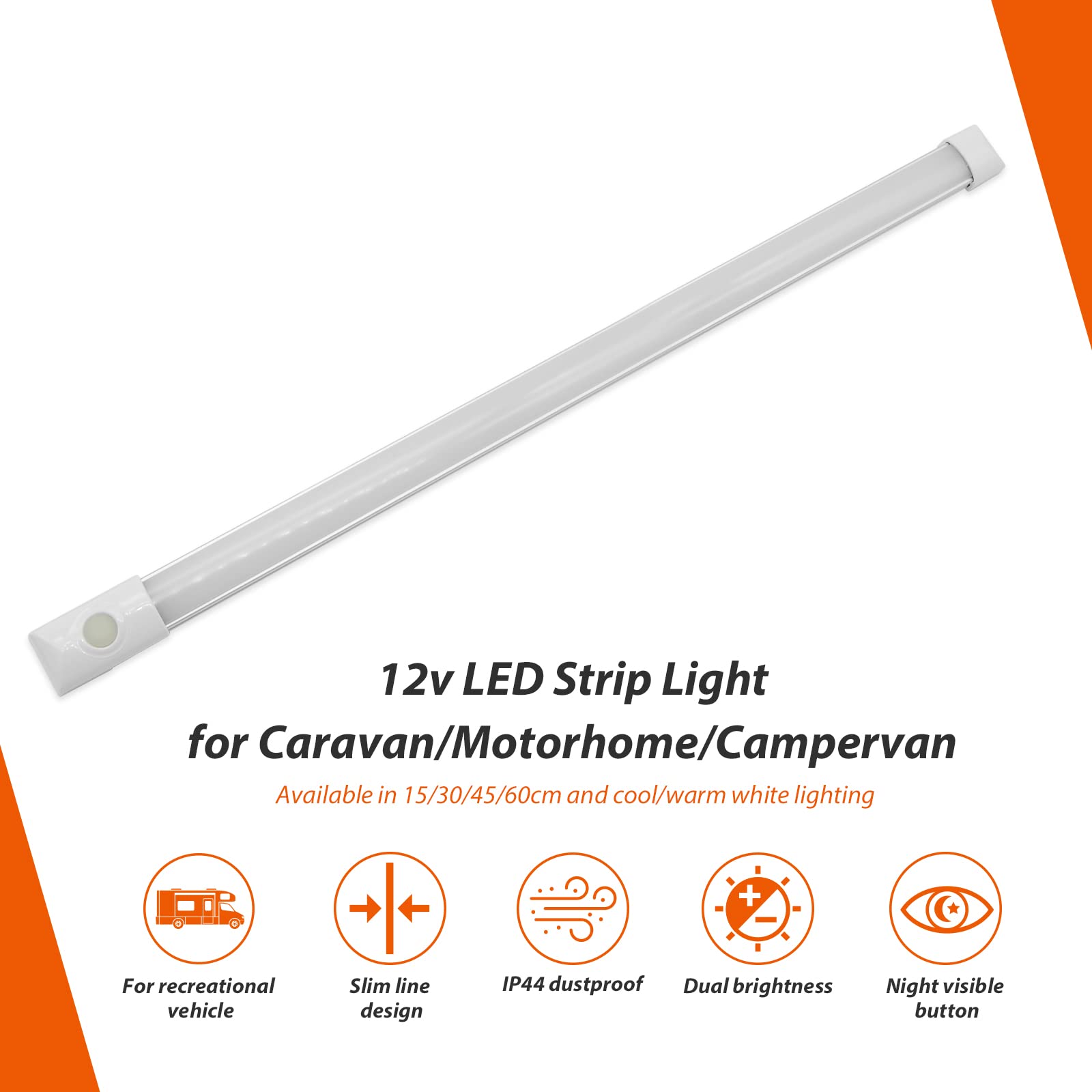 Dream Lighting 12V Interior Led Light Bar Rv Interior Vanity Light Strip Kitchen Ceiling Cabinet Slim Light Cool White Lighting