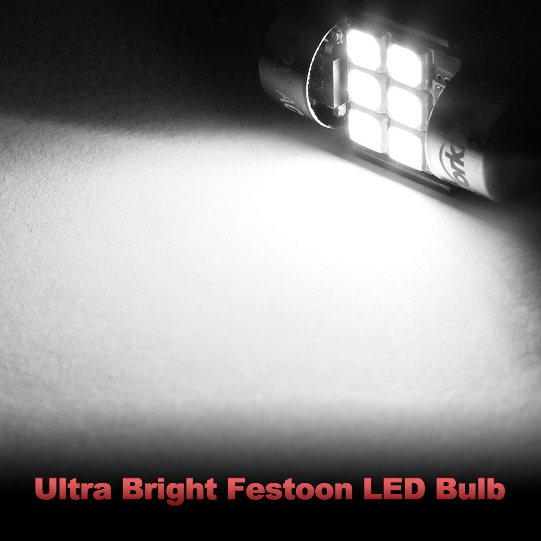 Yorkim 28mm De3175 LED Bulb White Super Bright LED Festoon 28mm 29mm LED Error Free CANBUS 6-SMD 2835 Chipsets For Interior Ligh
