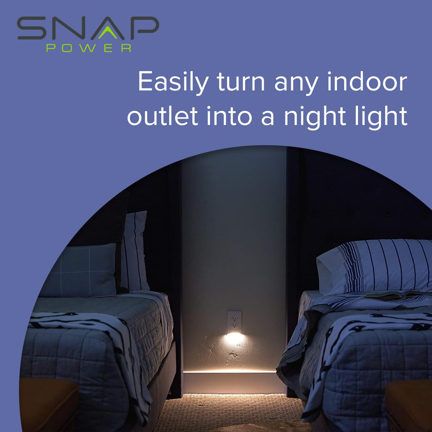 SnapPower GuideLight 2 Night Light for Standard Outlets, Automatic On/Off Sensor, Décor Light Almond, Model Décor-LightAlmond, 10 Pack