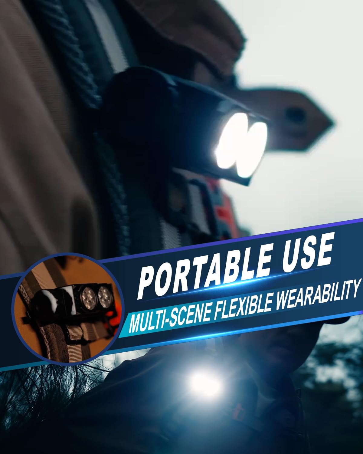 Keikuy Headlamp Rechargeable 2Pcs,4500L Super Bright Light Bright Led Rechargeable Headlight With White Light, Waterproof Head L