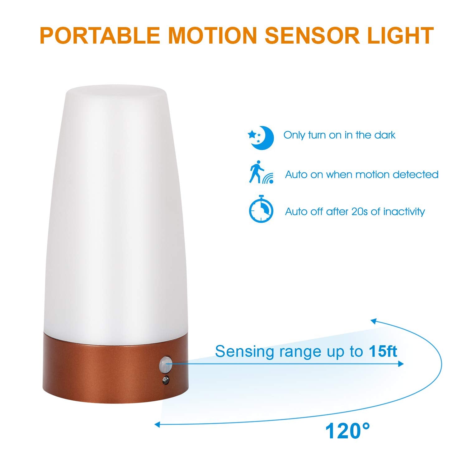 Portable Pir Motion Sensor Retro Led Night Light, Wireless Battery Operated Moving Table Lamp For Kids Room, Nursery, Child Hous