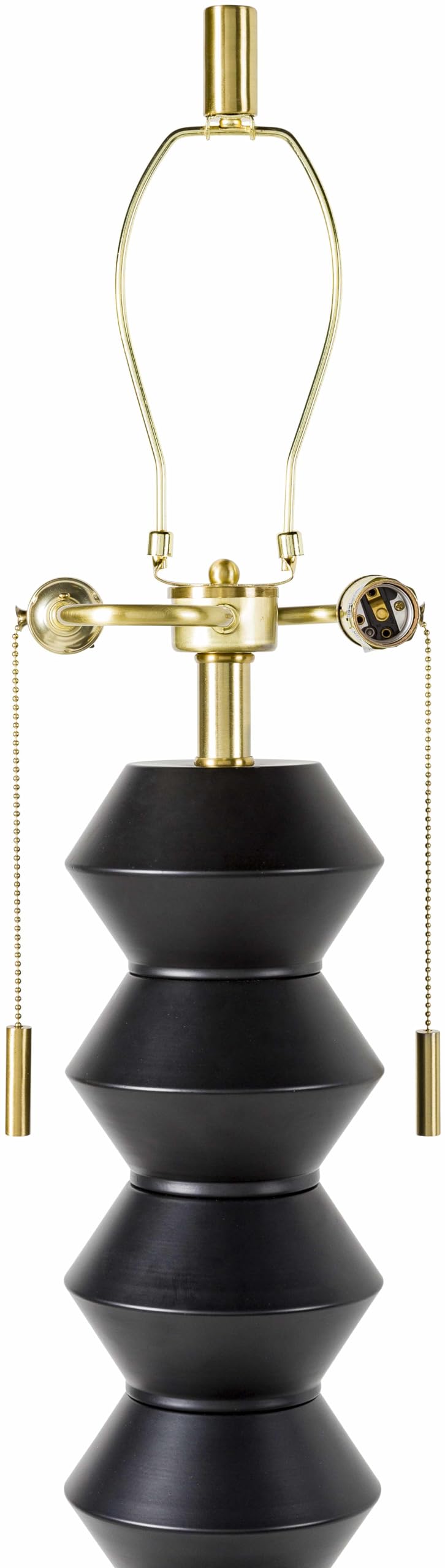 Boutiquerugs Cornaredo Floor Lamp For Living Room - Modern Iron Standing Lighting - Shade Linen - Black And White, Gold - 62'' H