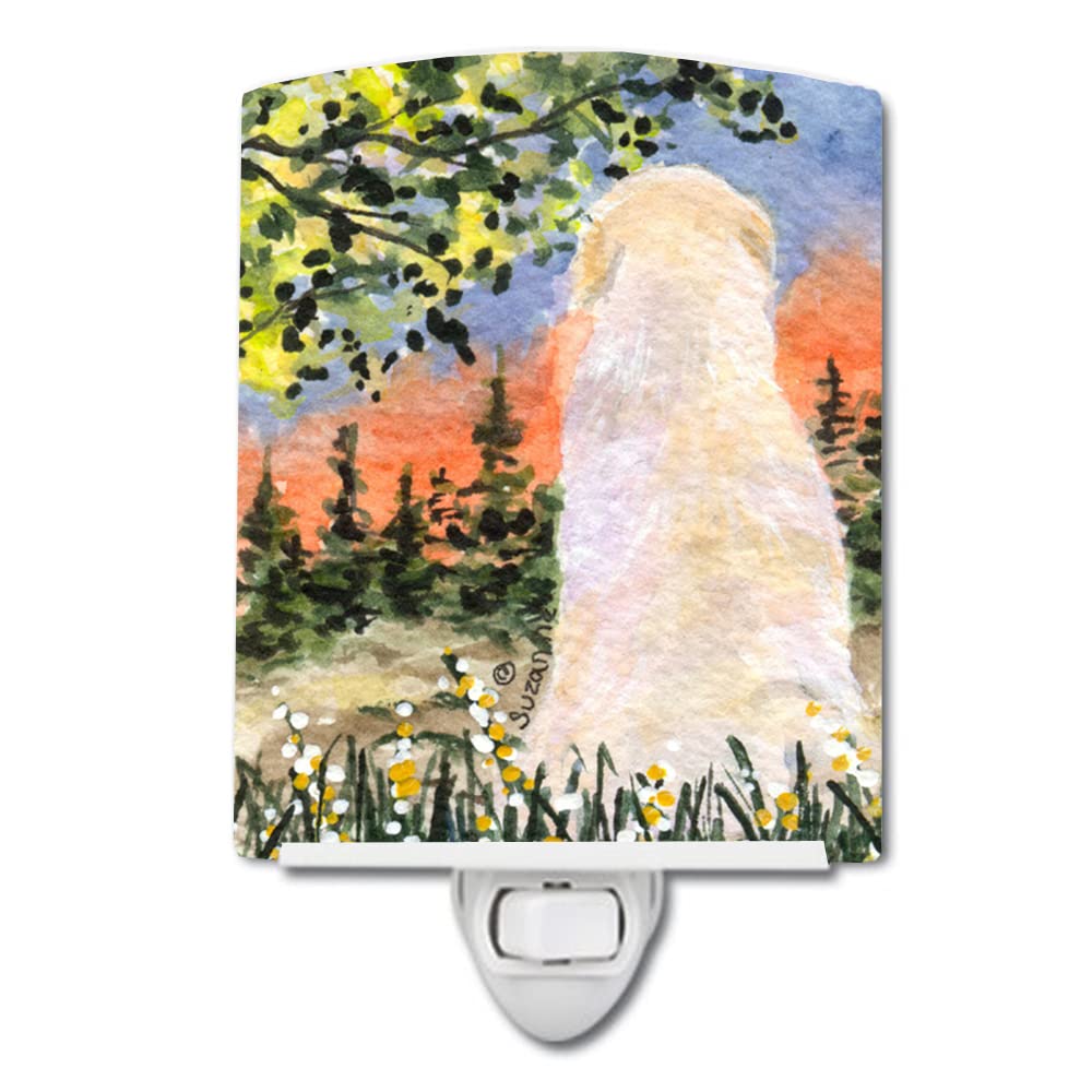 Caroline'S Treasures Ss8820Cnl Golden Retriever Ceramic Night Light Compact, Ul-Certified, Ideal For Bedroom, Bathroom, Nursery, Hallway, Kitchen, 6X4X3, Multicolor