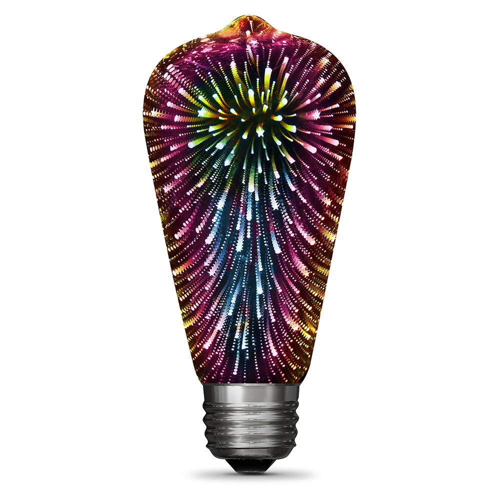 Feit Electric ST19 LED Light Bulb, 3D  , Multicolor, 1 Count, Plastic