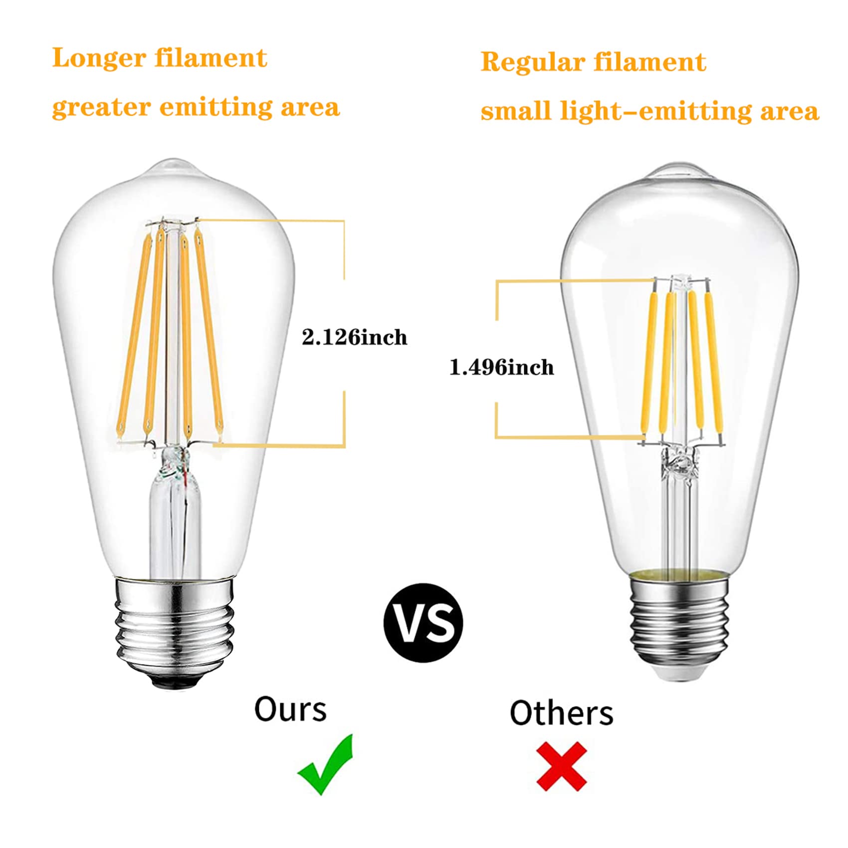 Beonllay 12V E26 Led Light Bulb 6W 3000K 60W Equivalent, Low Voltage Ac/Dc 12V/24V Led Bulbs For Rv, Camper, Marine, Off Grid Ca