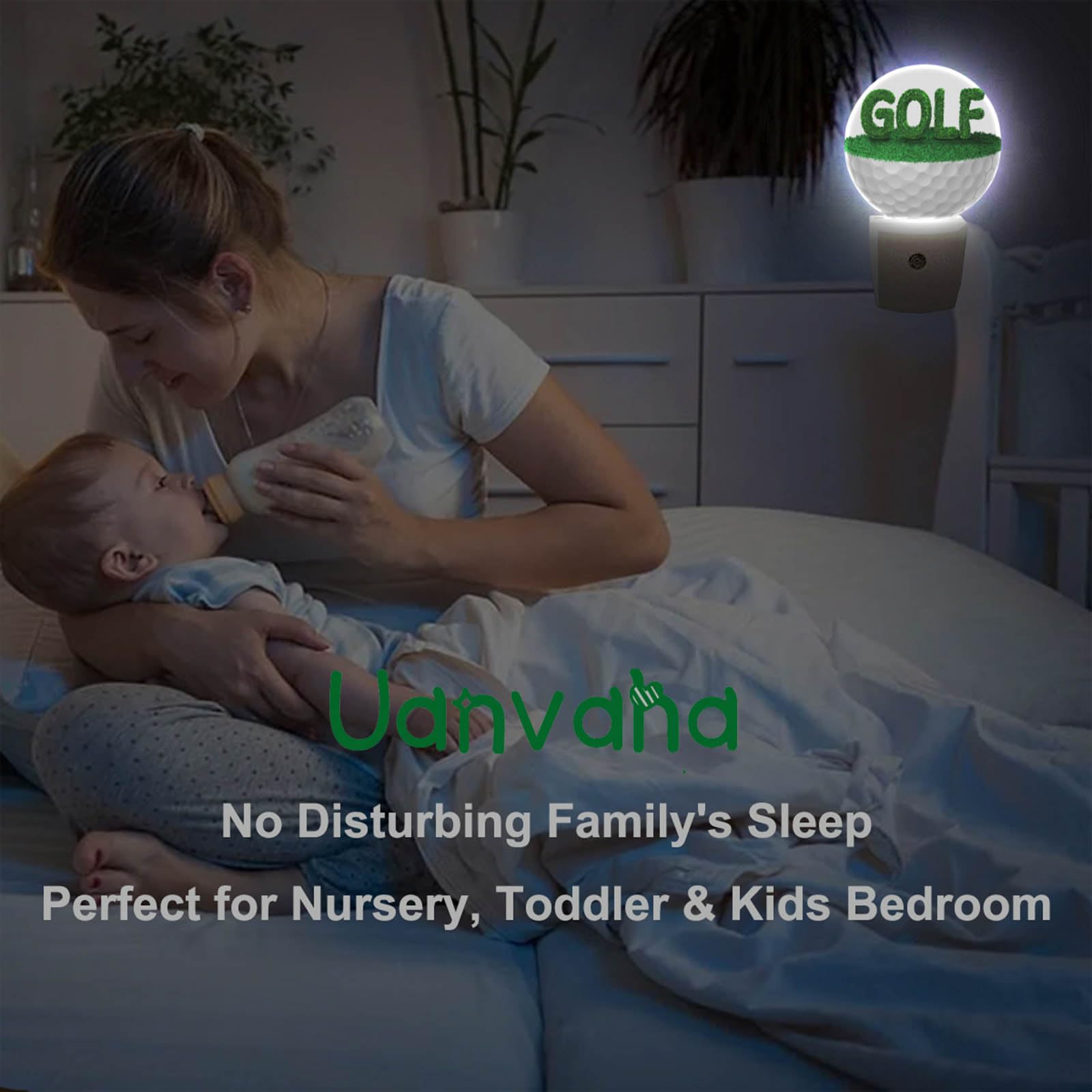 Uanvaha Golf Ball Night Light Half Golf Ball With Grass Golf Course Grassland Night Lights Plug Into Wall With Dusk To Dawn Sens