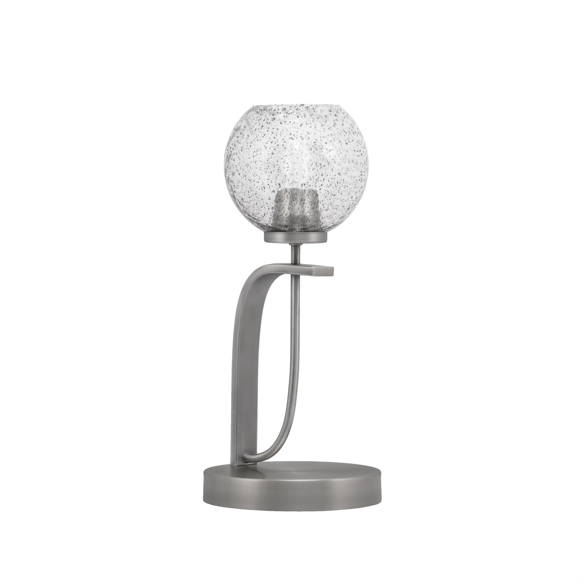 Toltec Lighting Cavella Accent Lamp, Graphite Finish, 5.75" Smoke Bubble Glass
