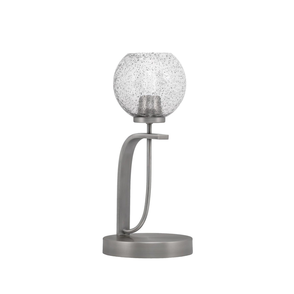 Toltec Lighting Cavella Accent Lamp, Graphite Finish, 5.75&quot; Smoke Bubble Glass