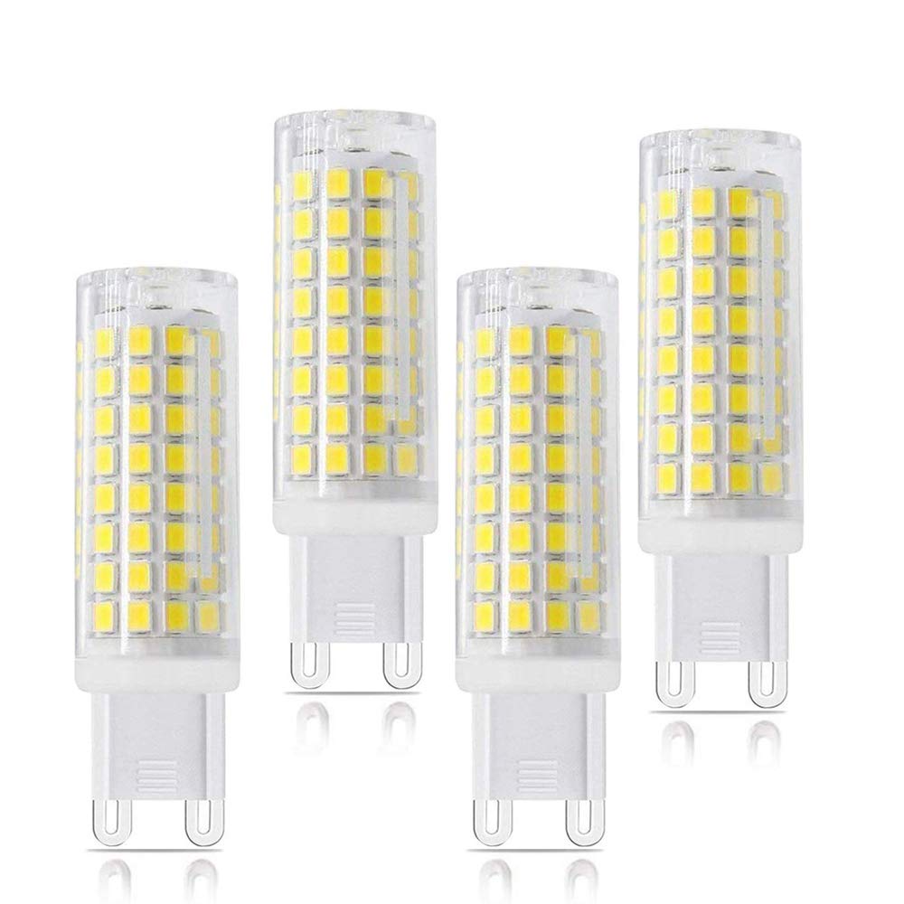 SYXKJ G9 LED Bulbs, 7W Dimmable, 75W Halogen Equivalent, 730LM, Daylight White, 4-Pack, AC120V, Ceramic