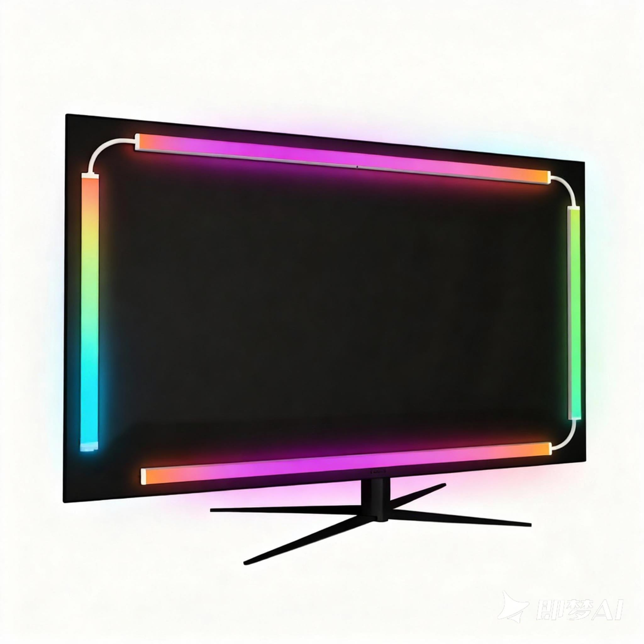 wacuaao RGB Monitor Backlight with Screen Sync, Dual USB Powered Ambient Lighting Kit for 24 Inch PC Monitors, Music Mode, Dynam