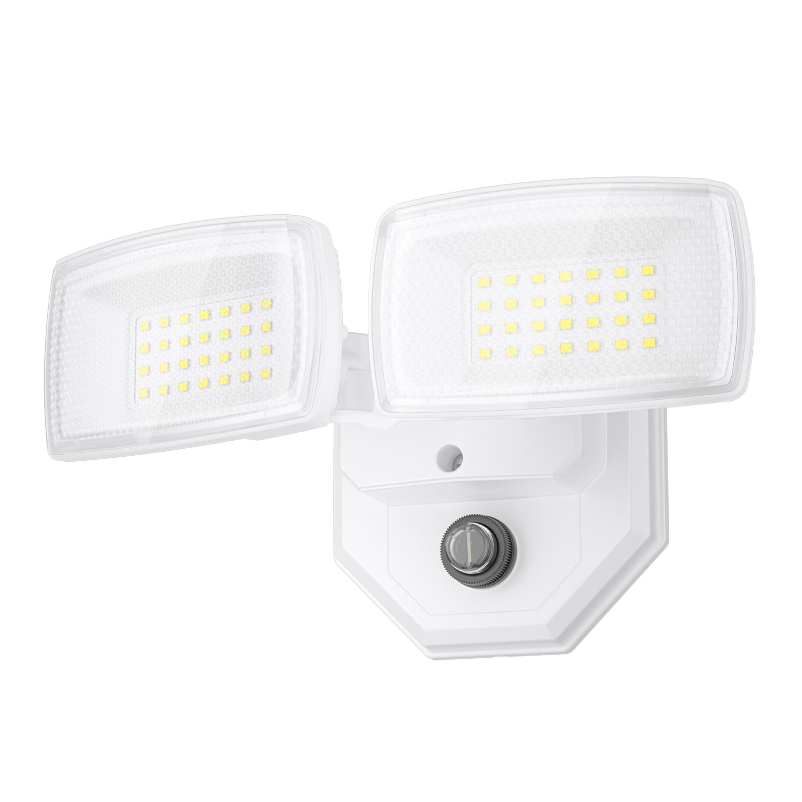Onforu Dual-Head 32W Flood Light, 3200LM, 6500K, IP66 Waterproof, White, Outdoor Dusk to Dawn Security Lighting for Patio Garden