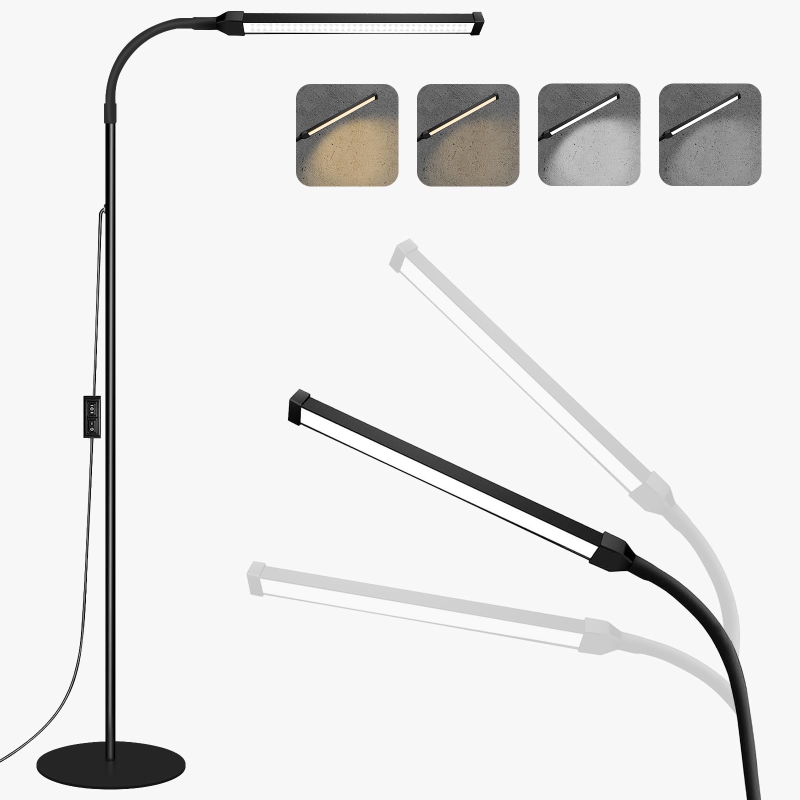 umbolite LED Floor Lamp for Office, Reading Lamps Floor Standing, Tattoo Light, Sewing Light, Podiatric Lamp, Plant Grow Light, 