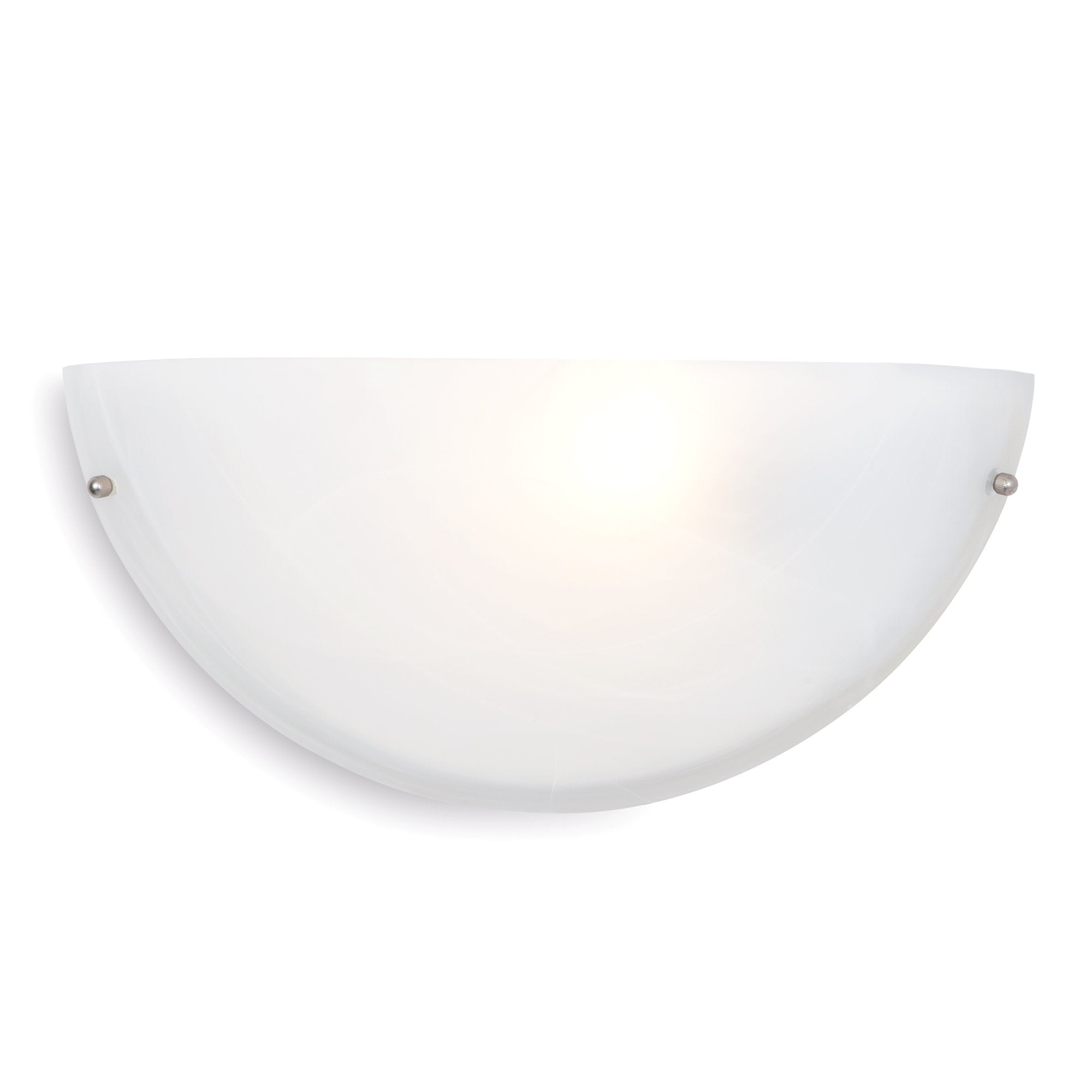 Yosemite Home Decor 1371-1MC Glacier Point Half-Moon One-Light Wall Sconce Light, Ivory Cloud Glass Shade
