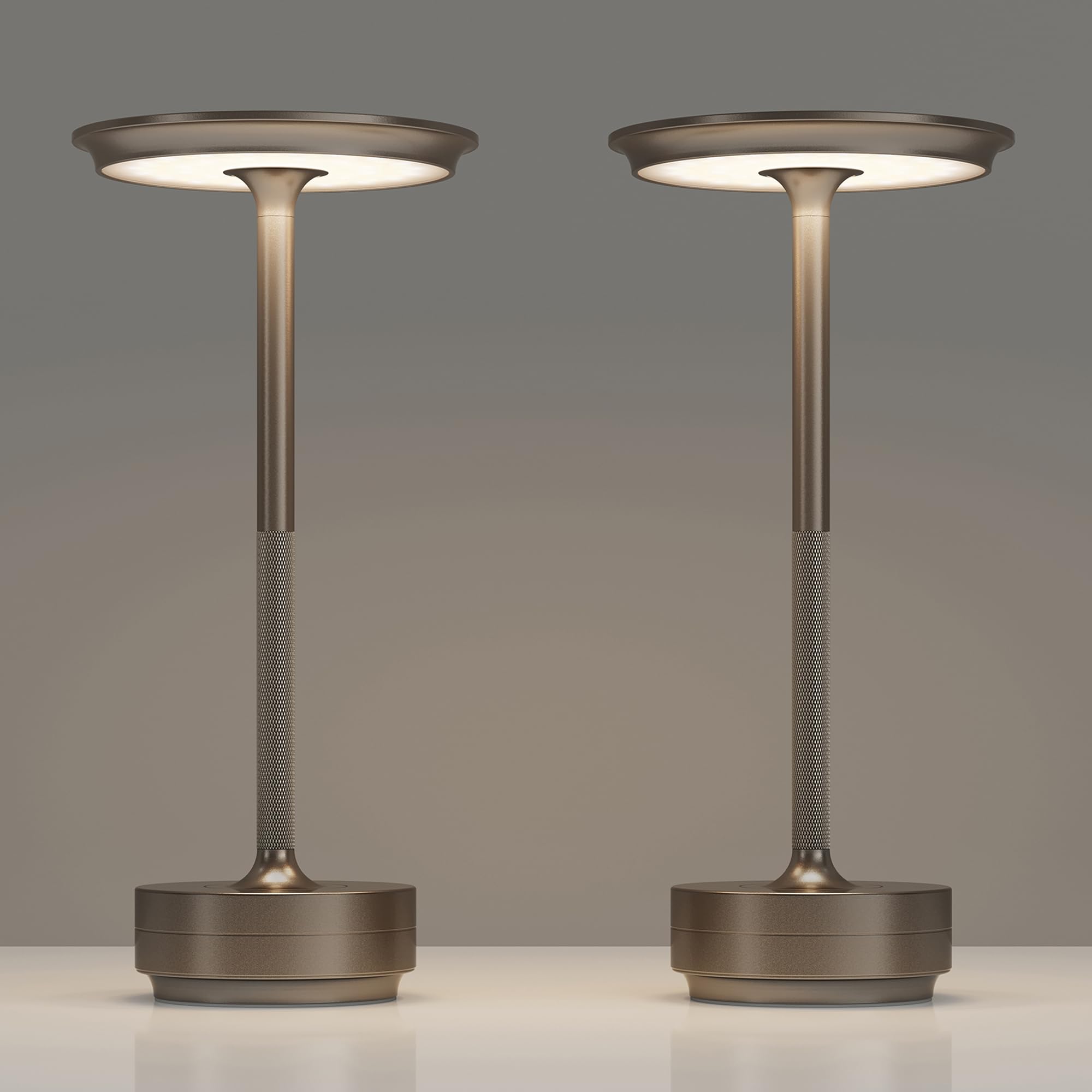 TBBGA Rechargeable Cordless Table Lamps, 5000mAh, 3 Color Dimming, Light Cafe, Model T106C, Portable for Outdoor/Dinner/Patio